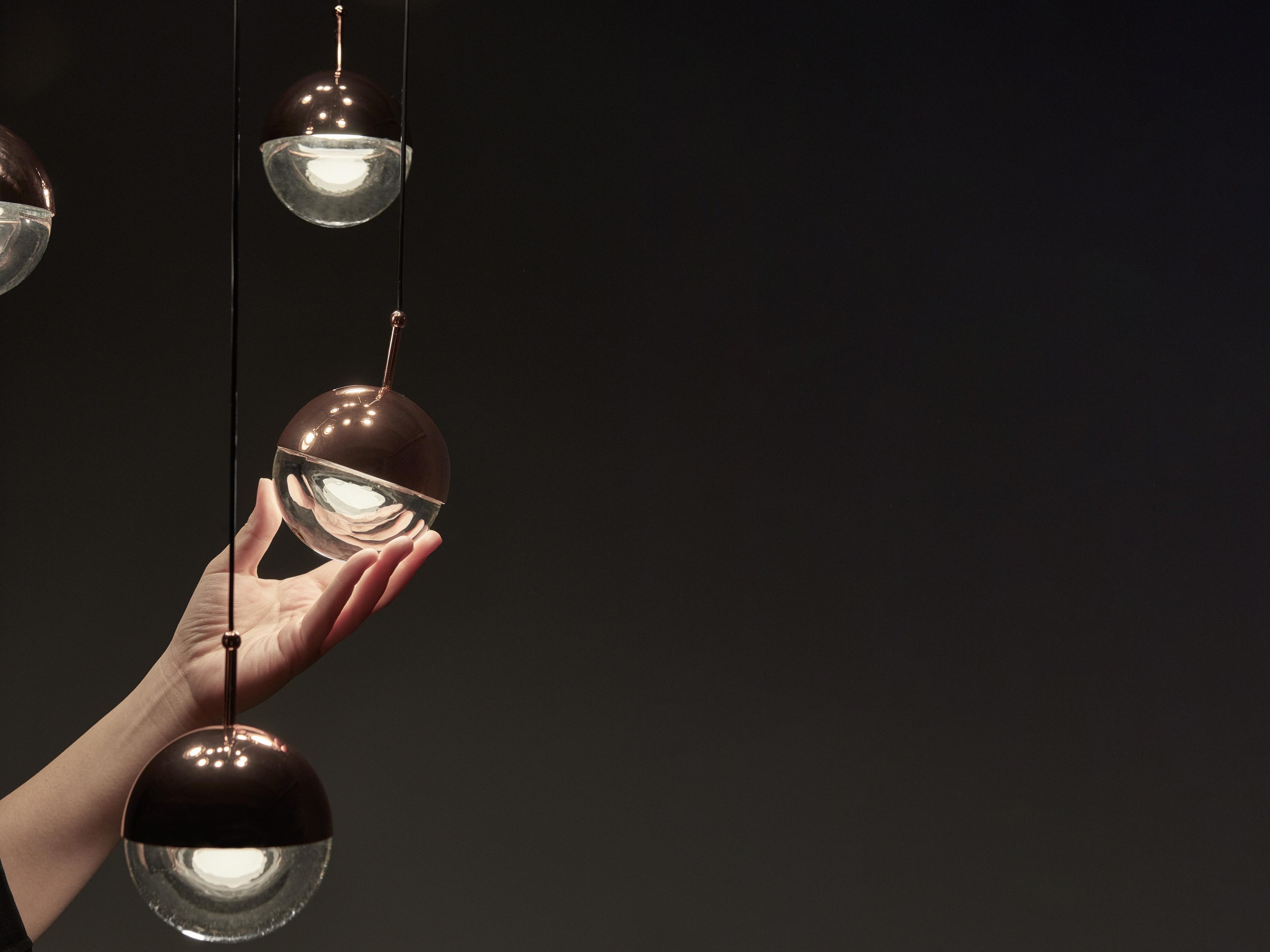 Seed Design Dora Copper LED Globe Mini Pendant