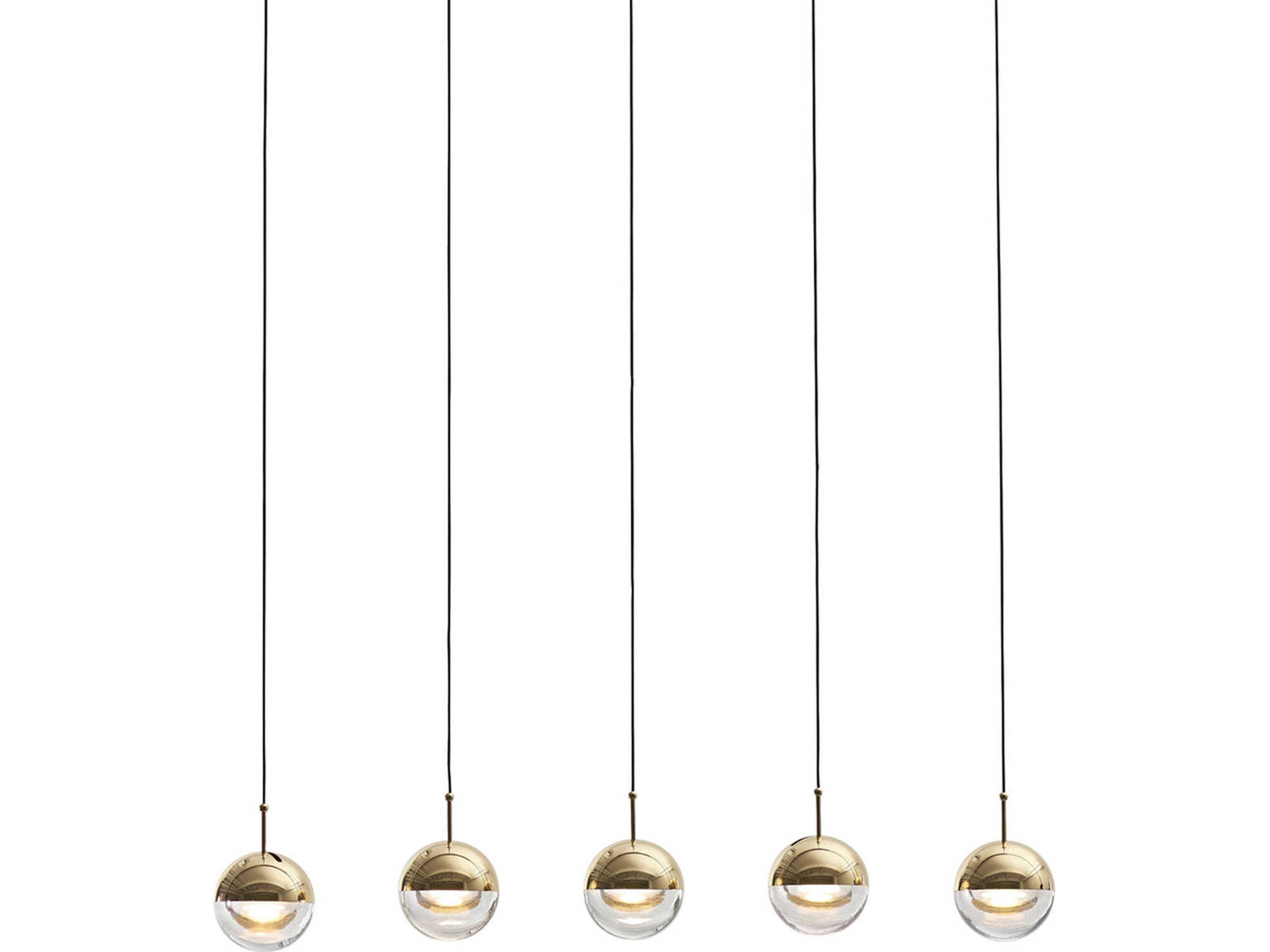 Dora Brass LED Linear Island Pendant