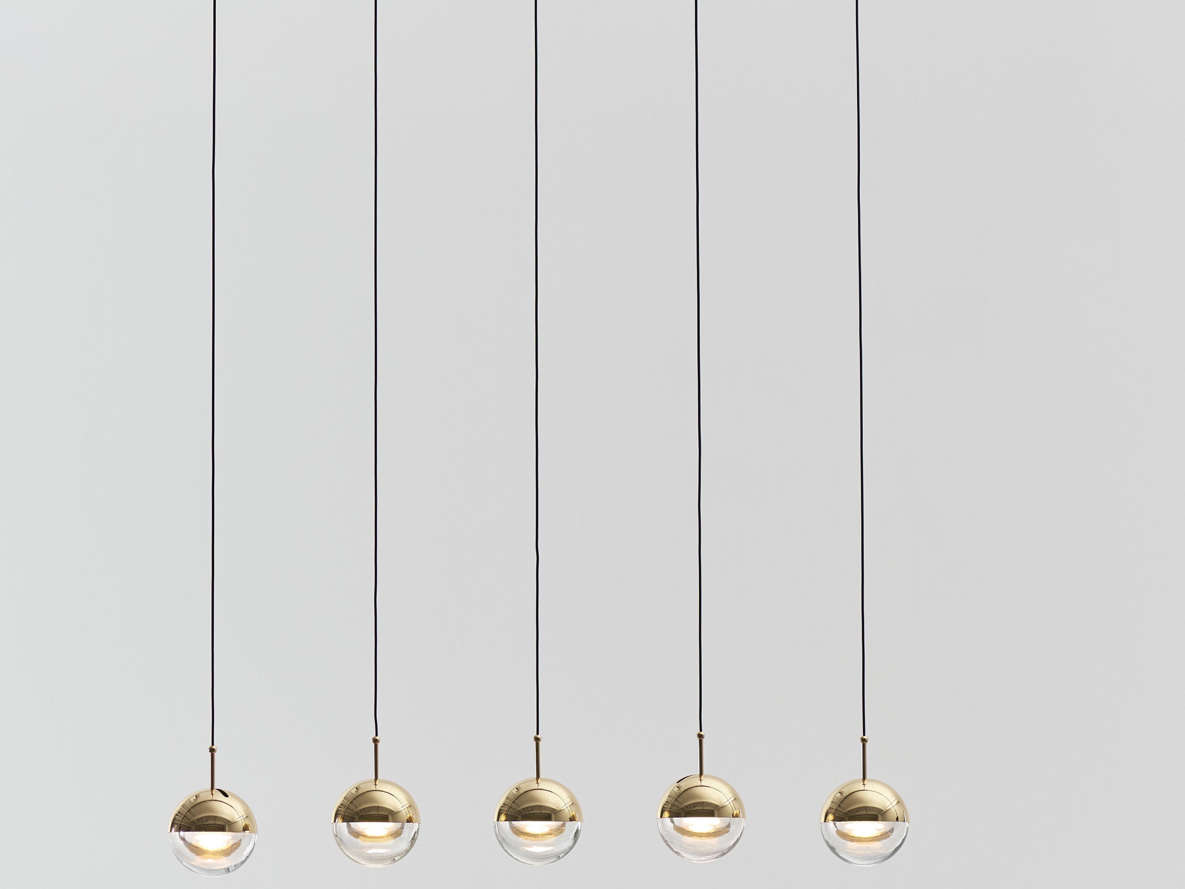 Seed Design Dora Brass LED Linear Island Pendant