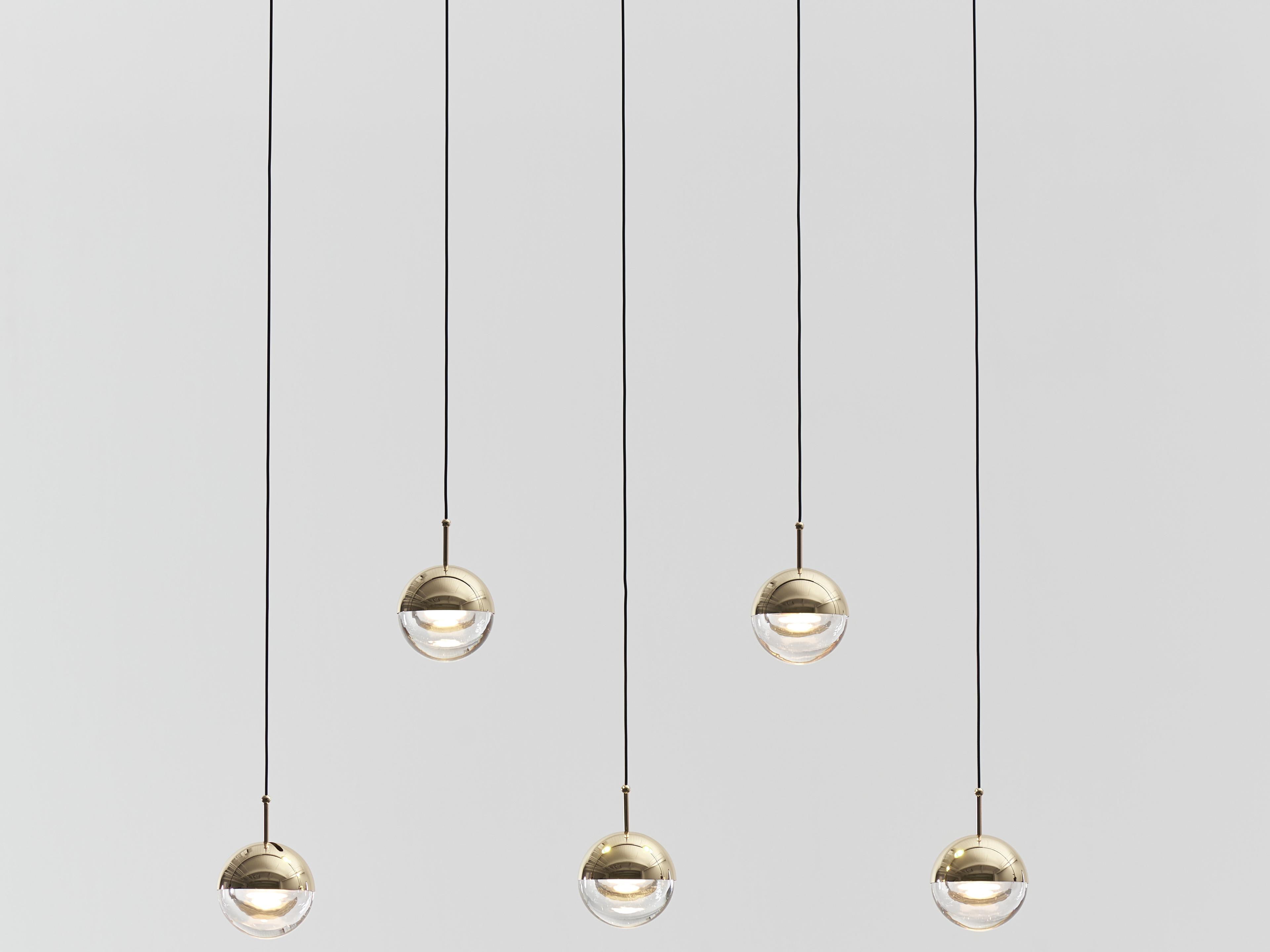 Seed Design Dora Brass LED Linear Island Pendant