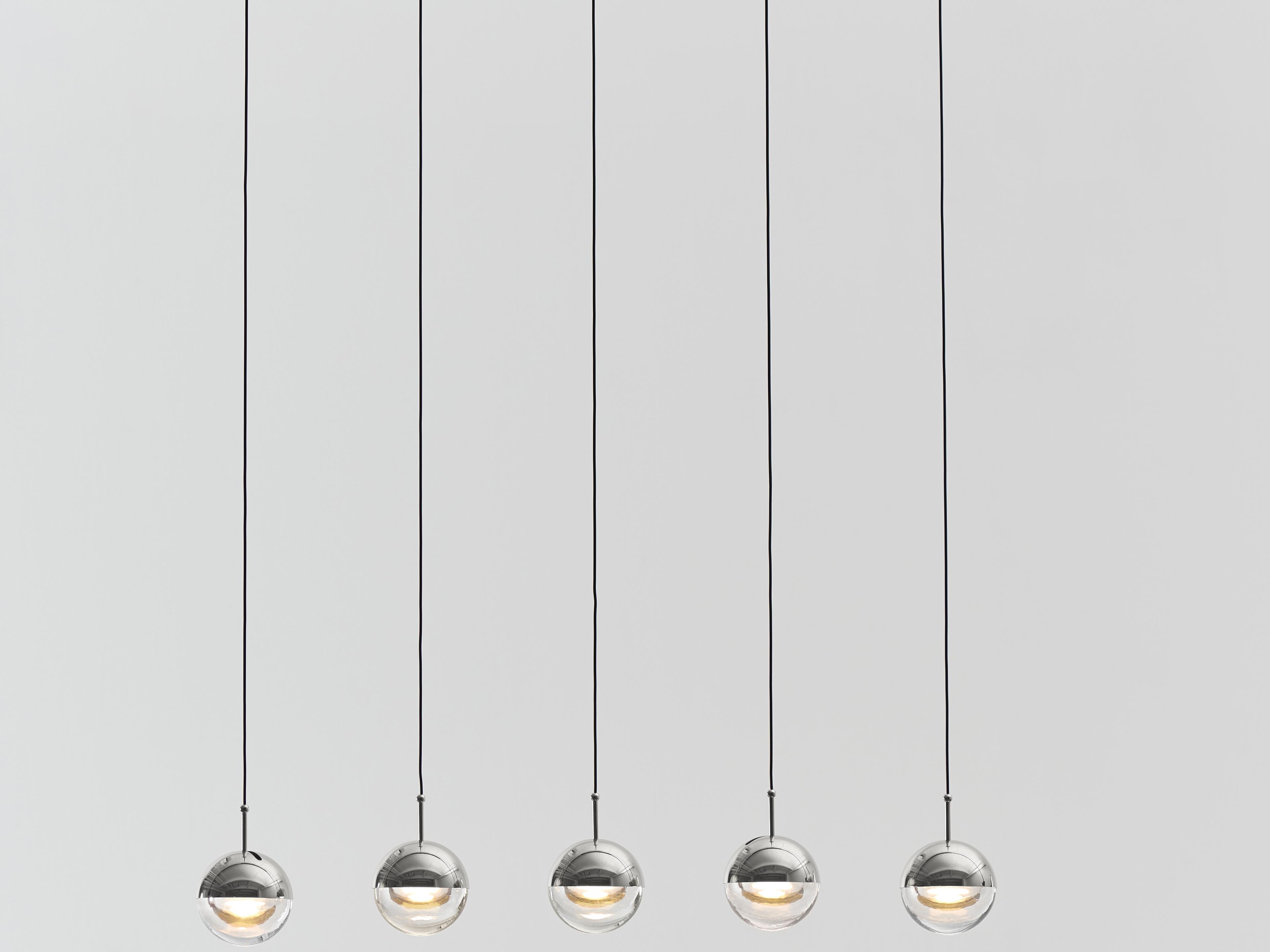 Seed Design Dora Chrome LED Linear Island Pendant