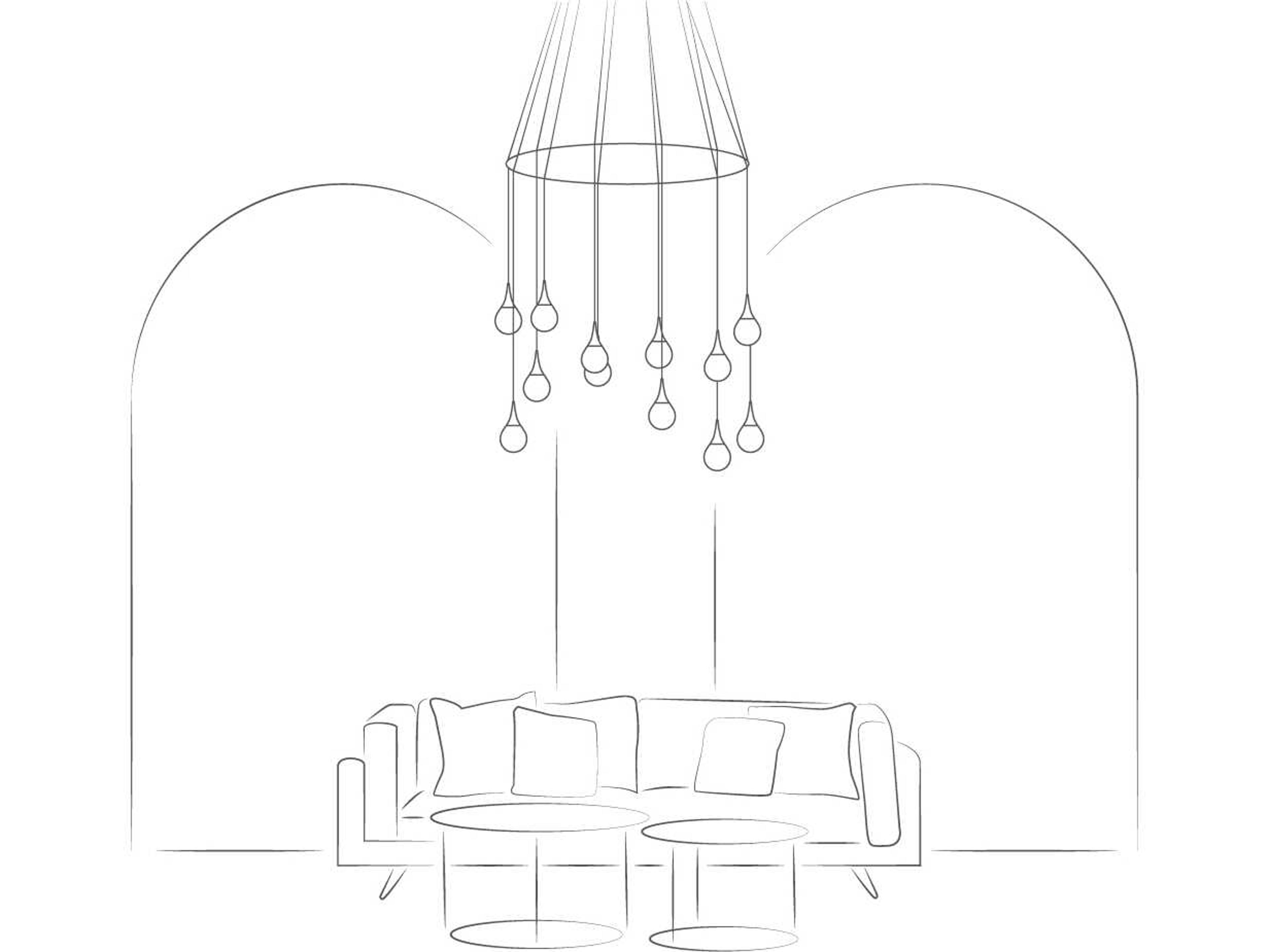 Seed Design Paopao Champagne Gold LED Pendant