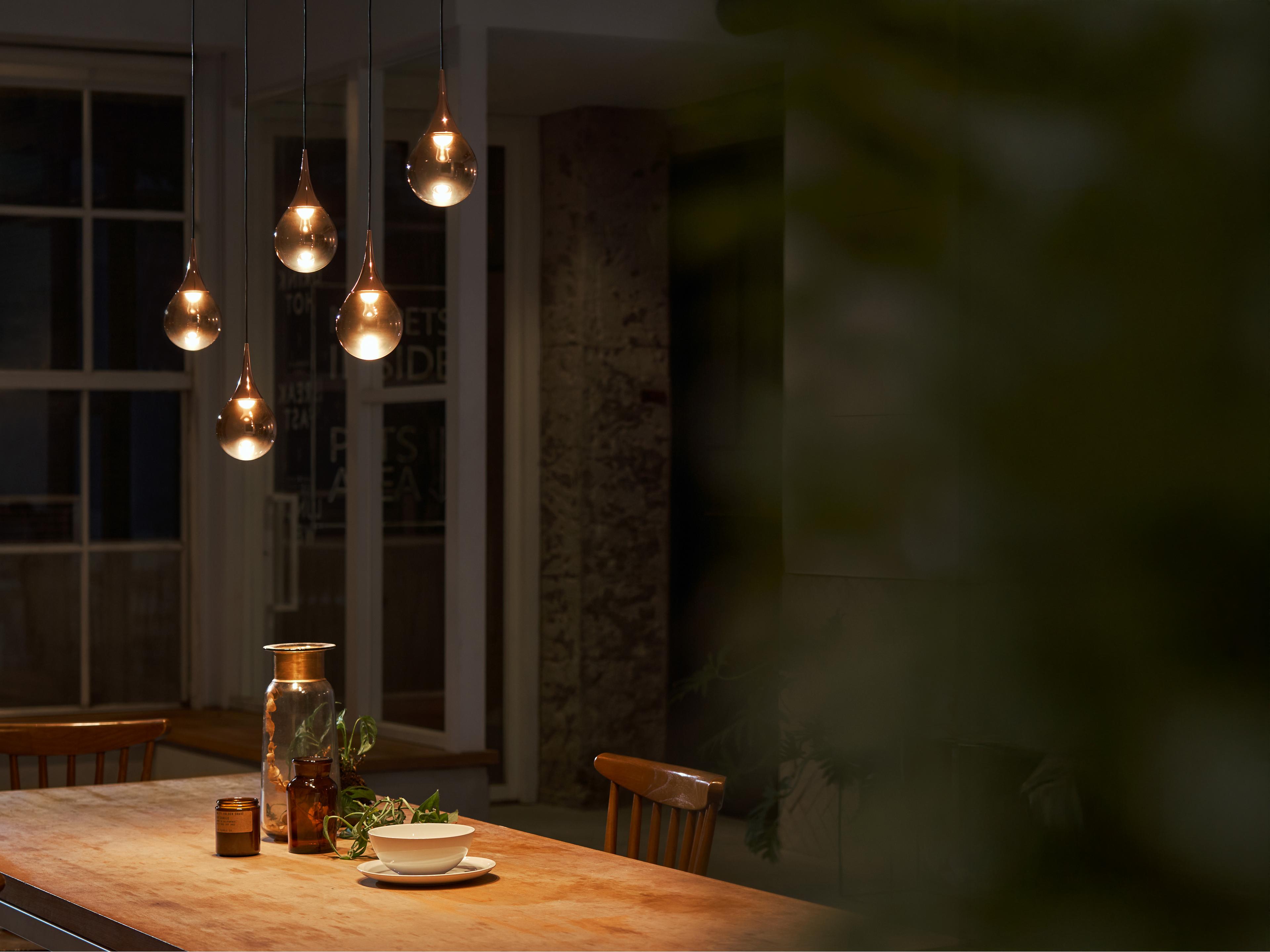 Seed Design Paopao Copper LED Linear Island Pendant