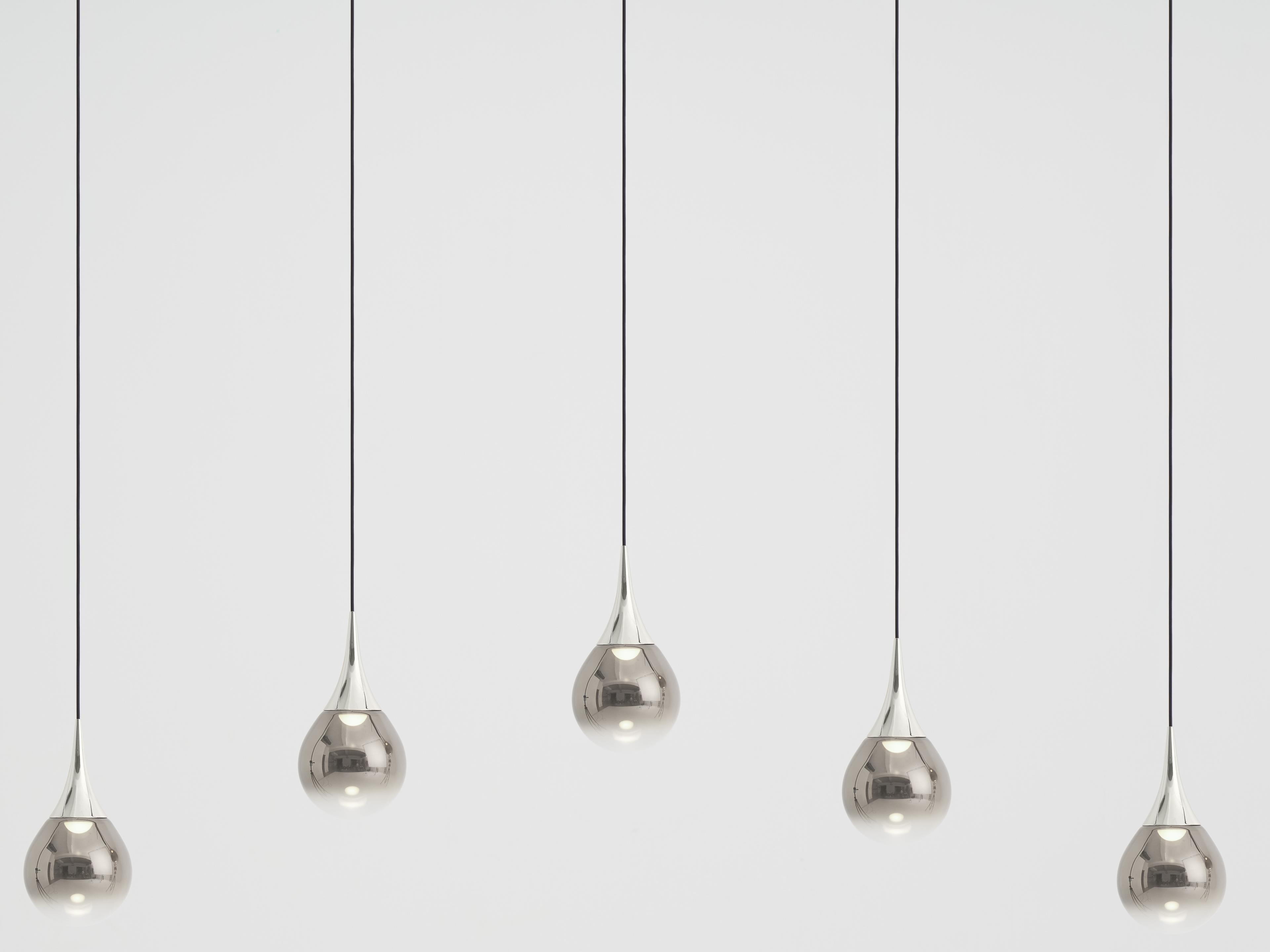 Seed Design Paopao Chrome LED Linear Island Pendant