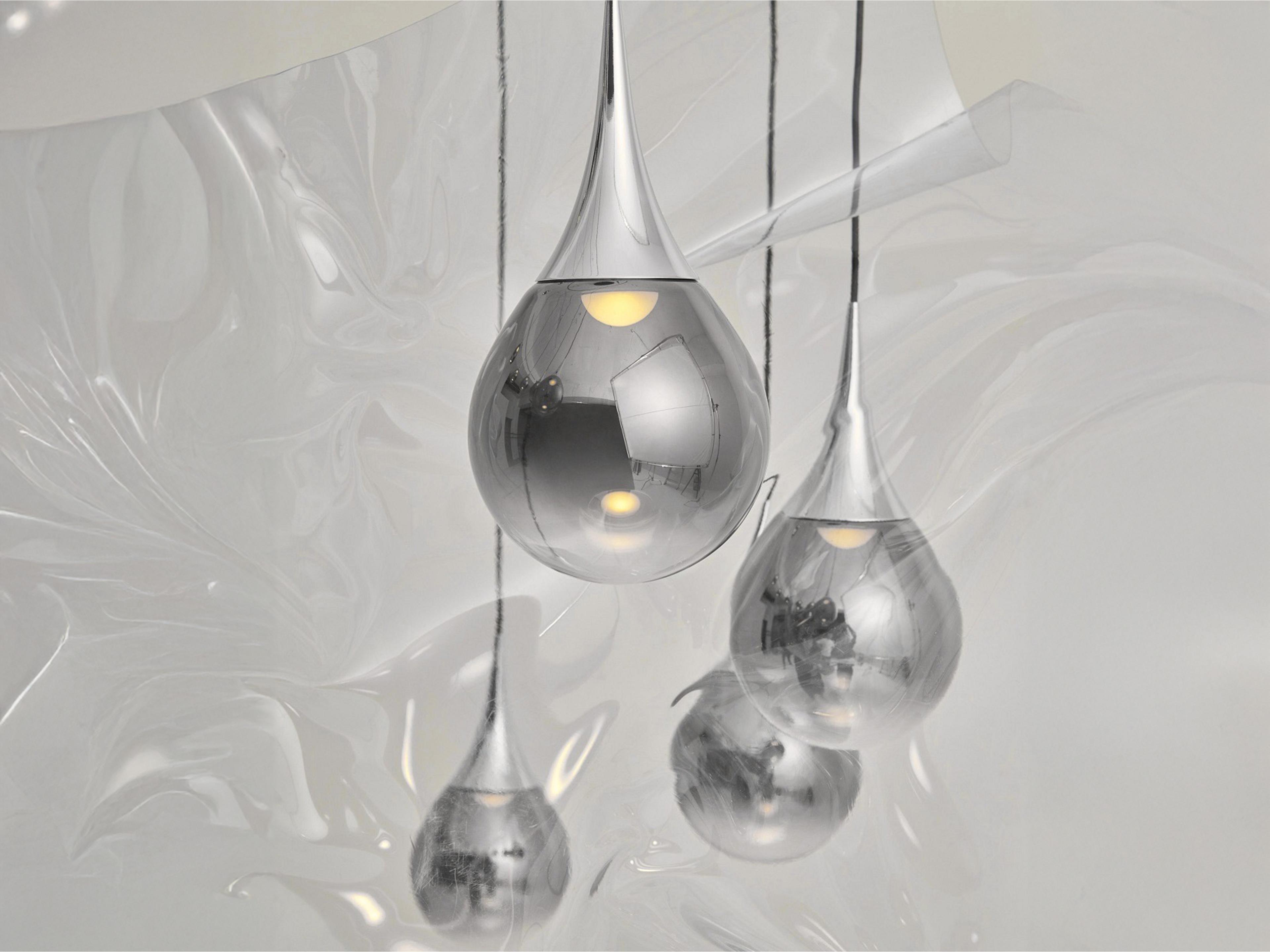 Seed Design Paopao Chrome LED Linear Island Pendant