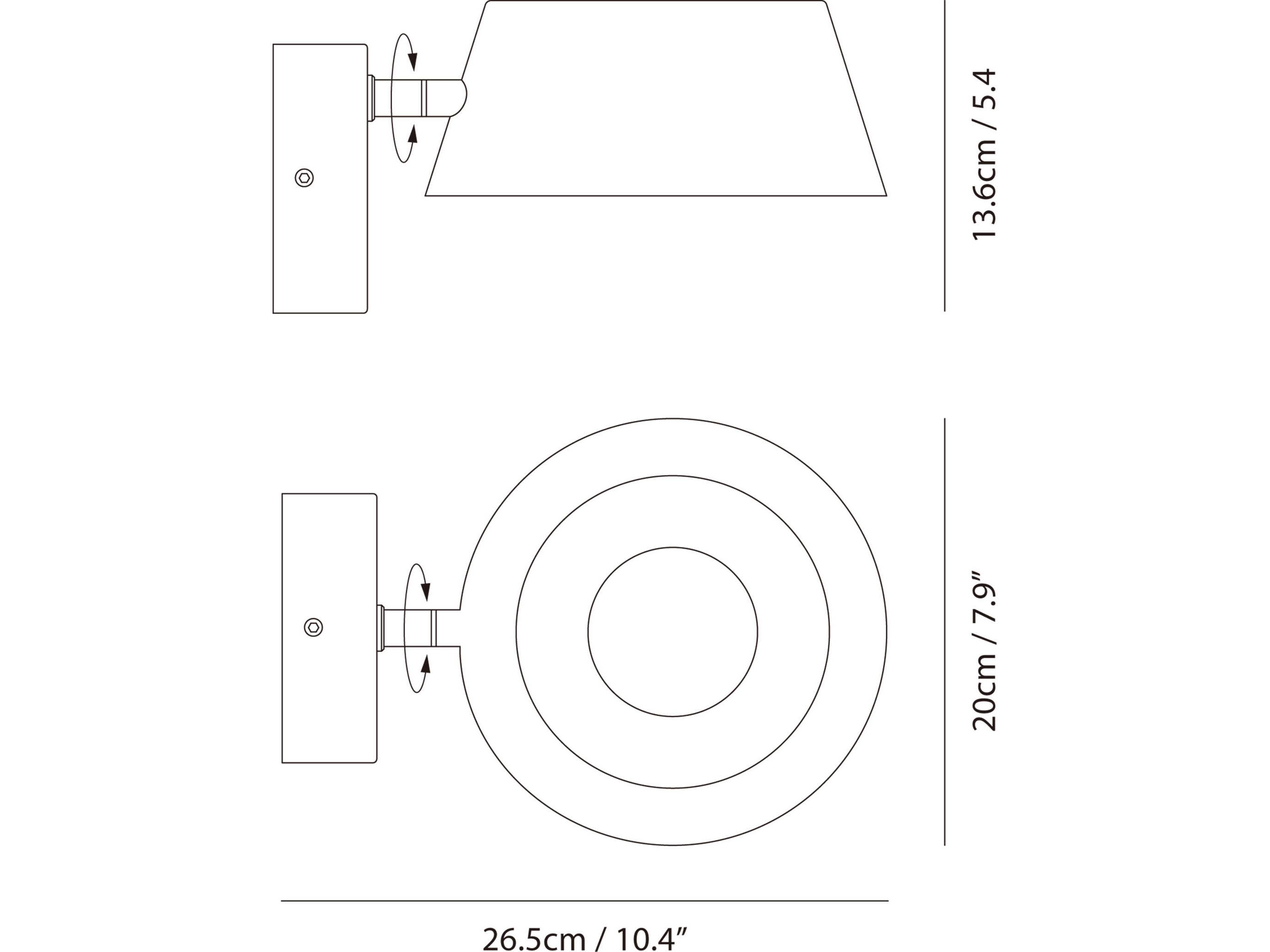 Seed Design Olo Xl Black Gold LED Wall Sconce