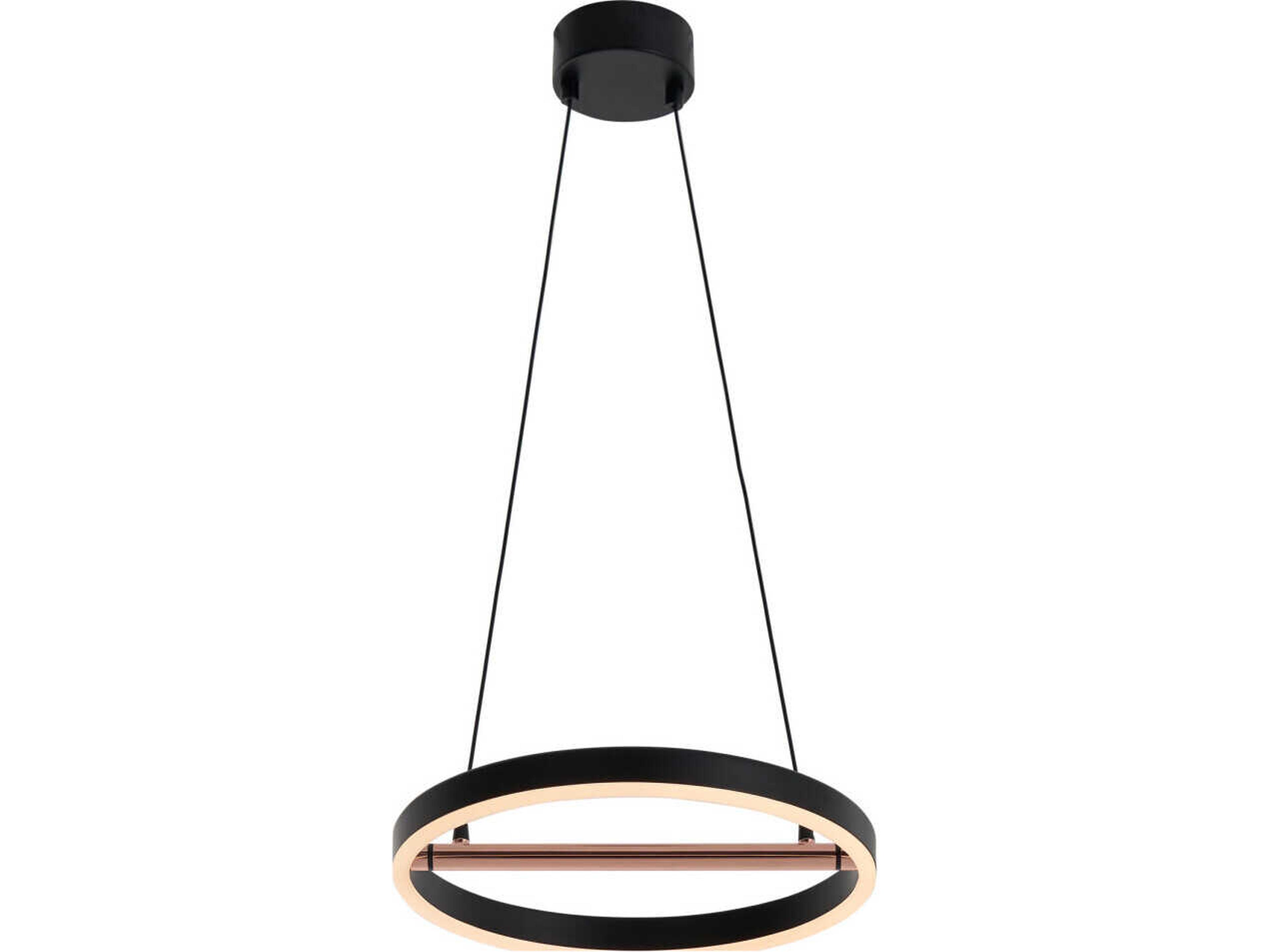 Sol Black copper LED Round Pendant