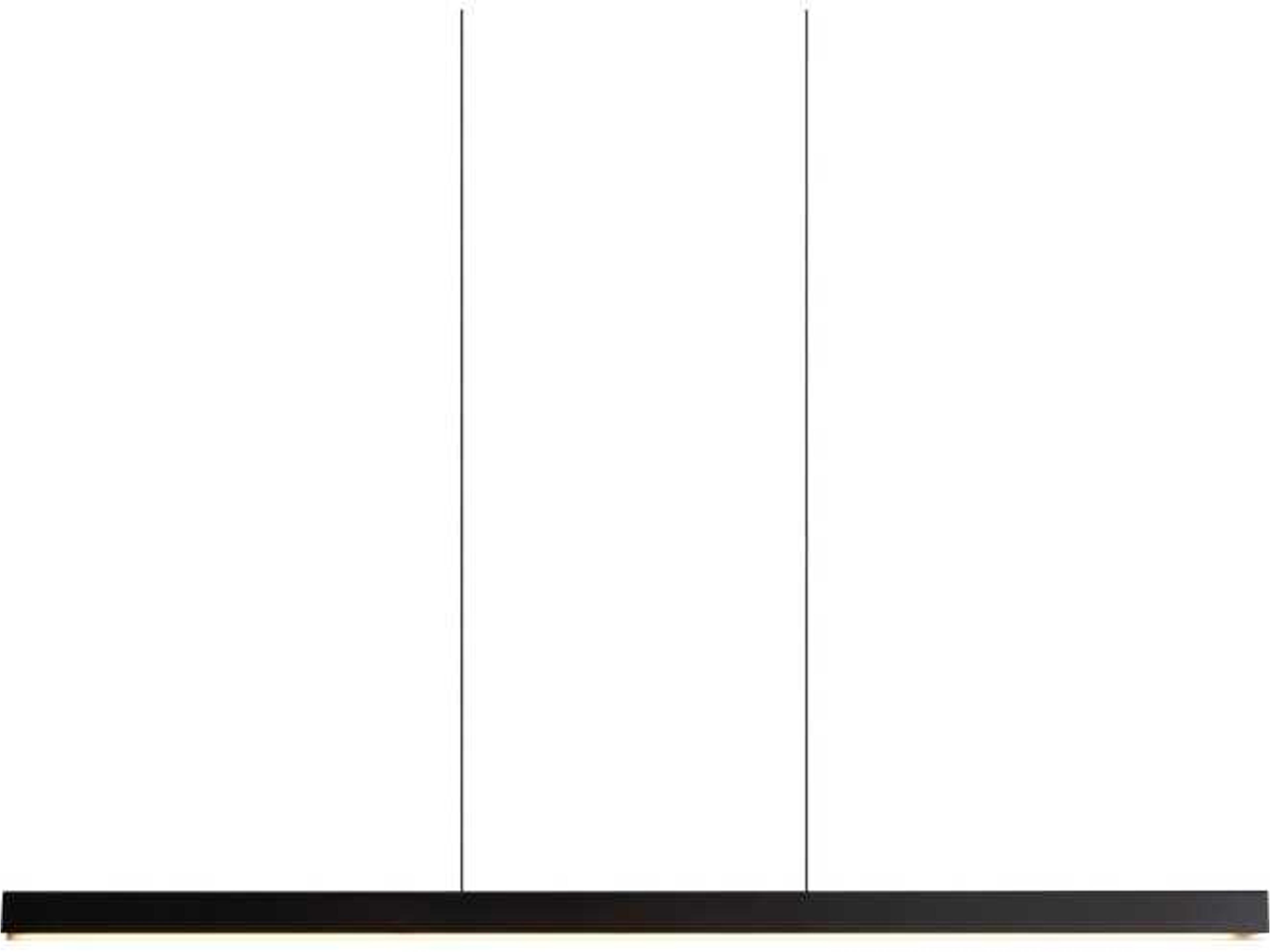 Square Matt Black LED Linear Pendant