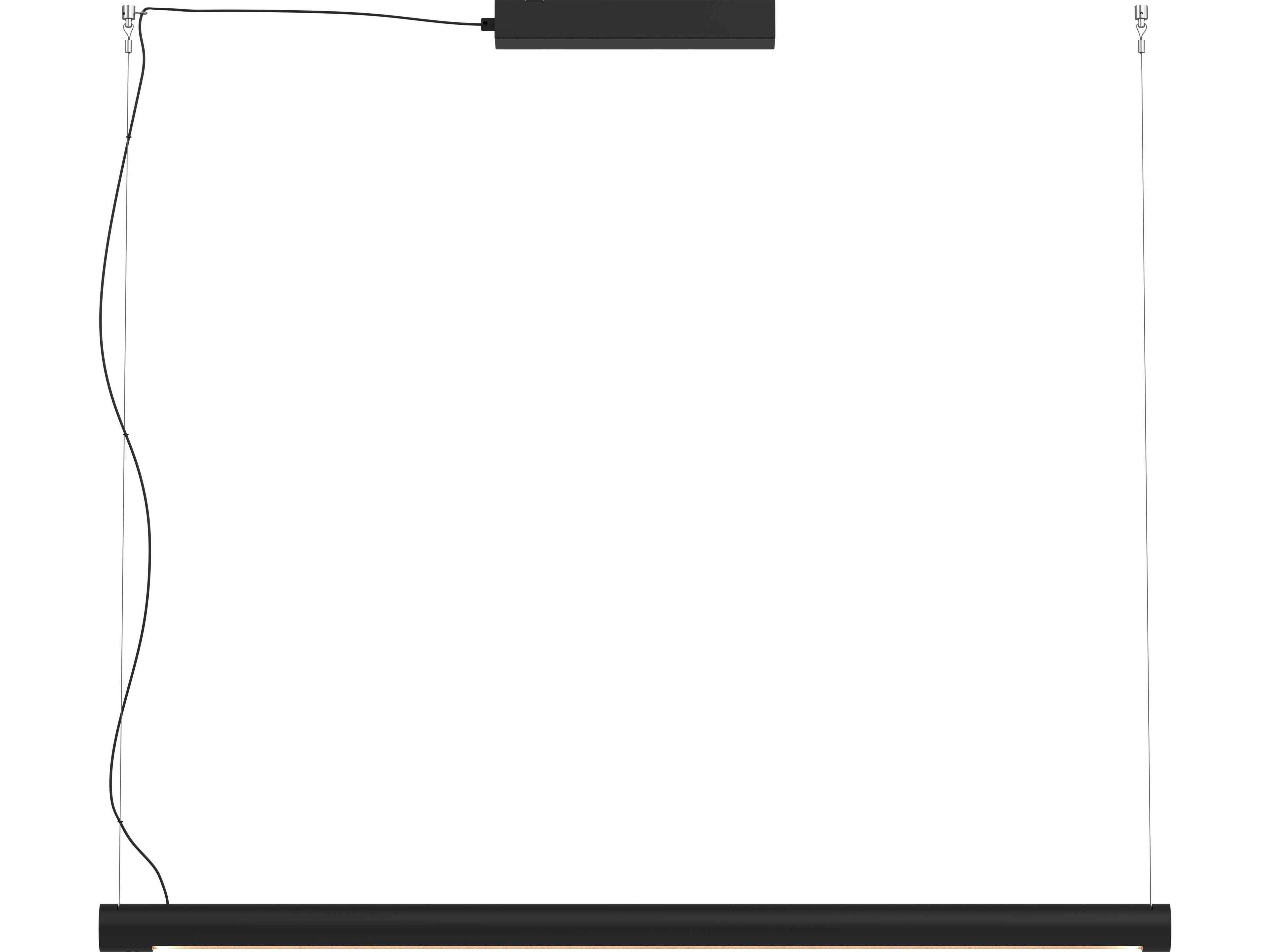 Turner Matt Black LED Linear Island Pendant