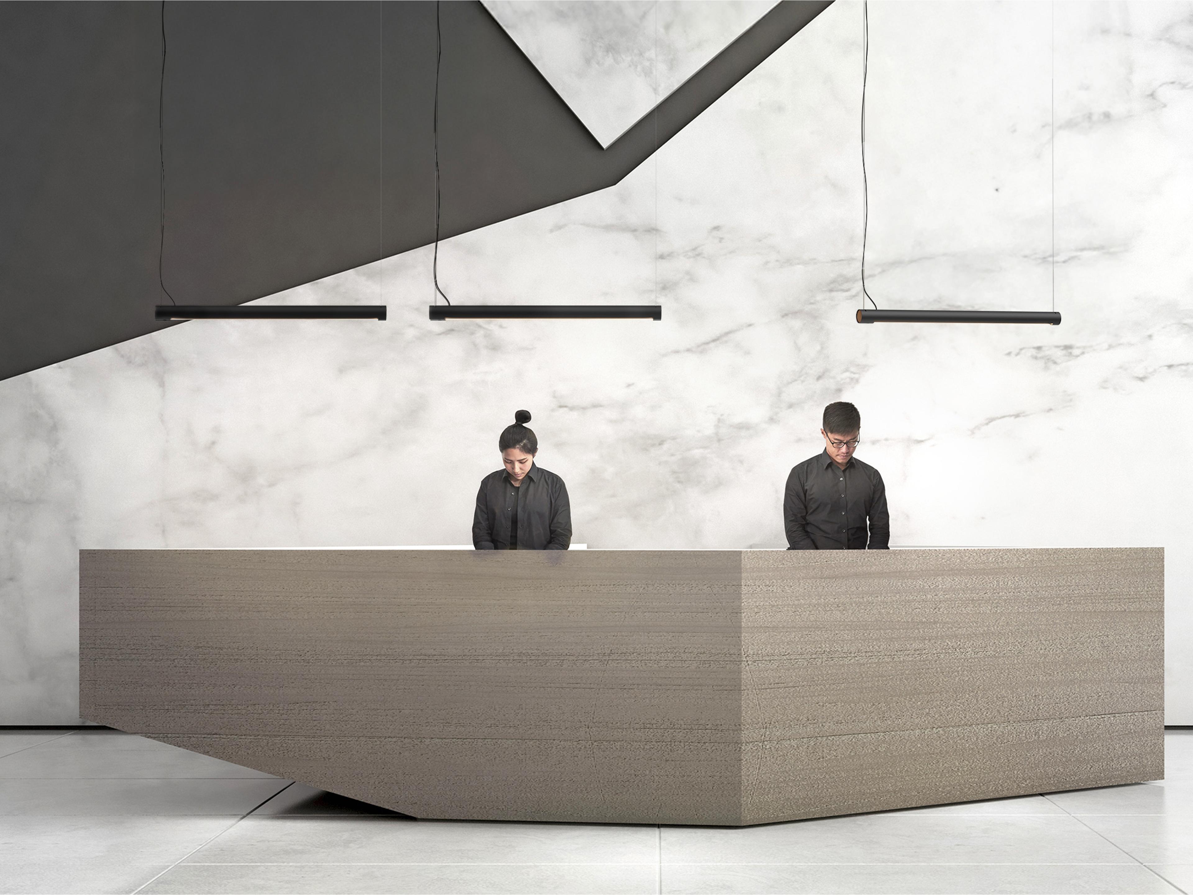 Seed Design Turner Matt Black LED Linear Pendant