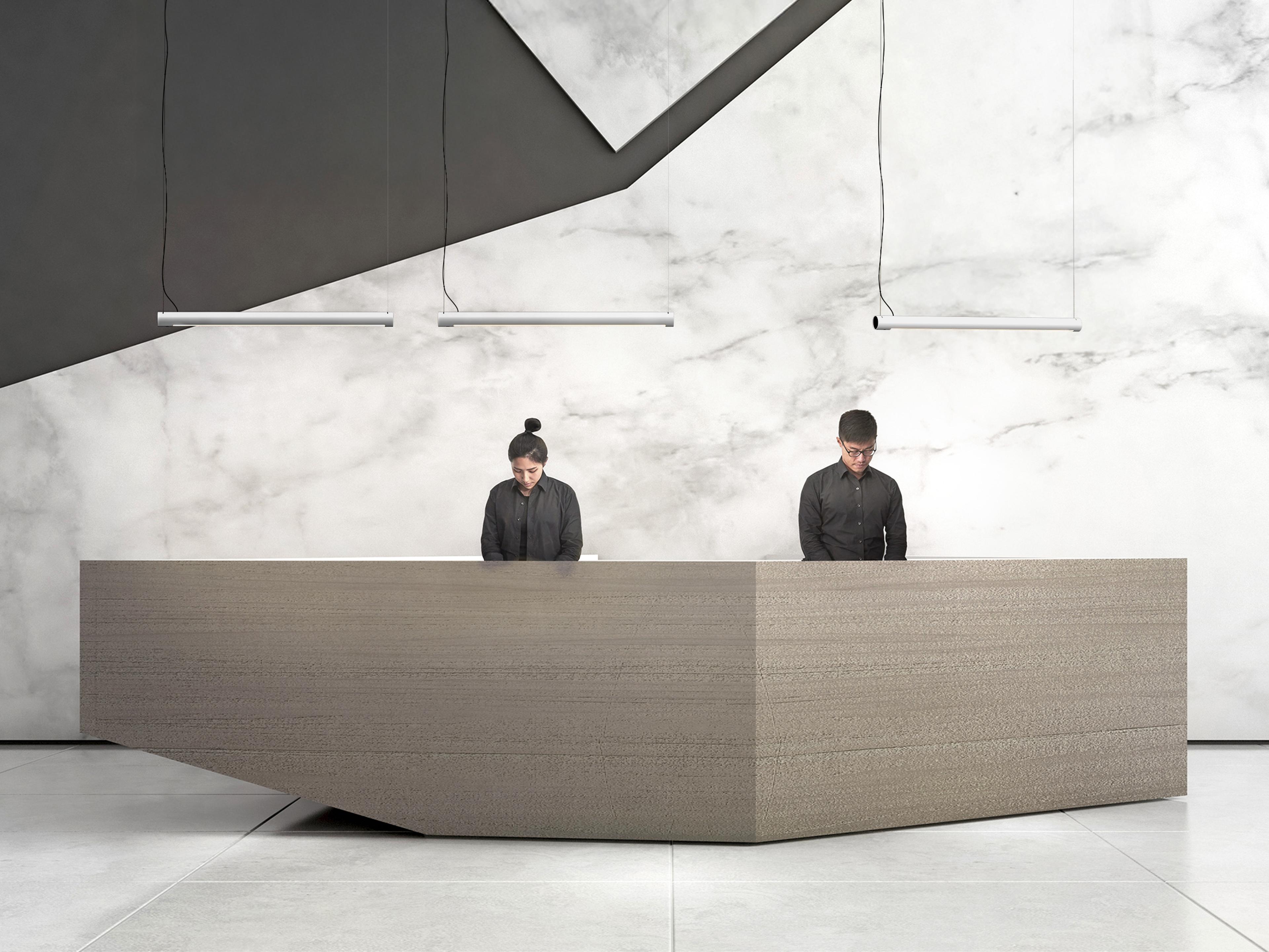 Seed Design Turner Matt Pure White LED Linear Island Pendant