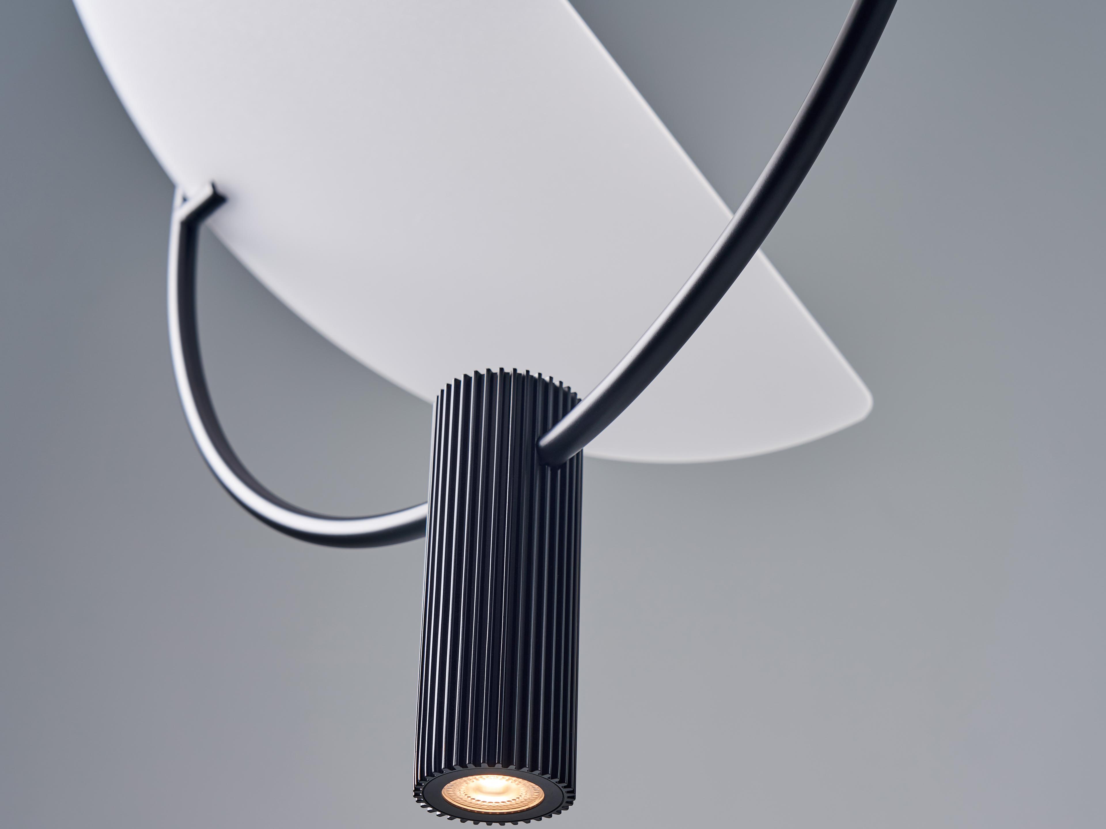 Seed Design Wing White Pc Black LED Pendant