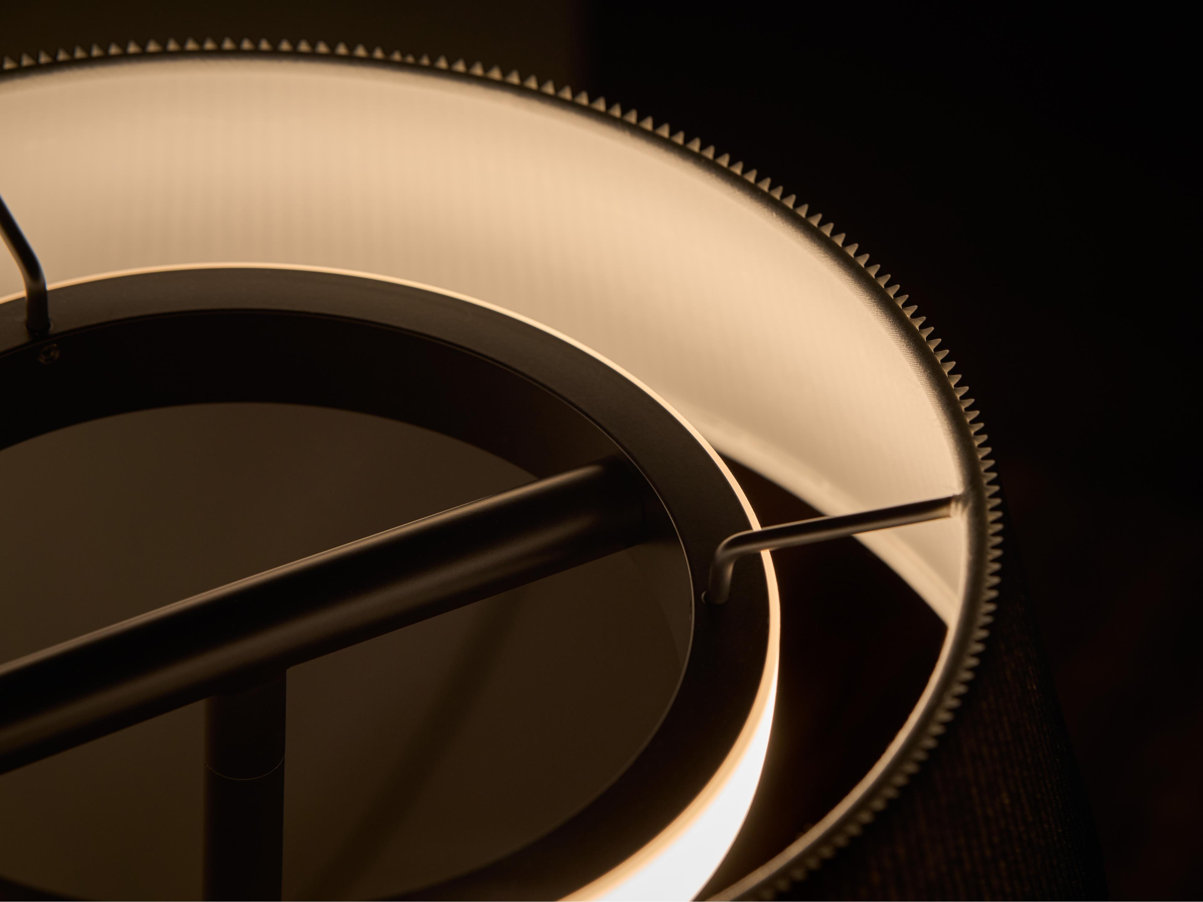 Seed Design Halo Black With Shade LED Wall Sconce