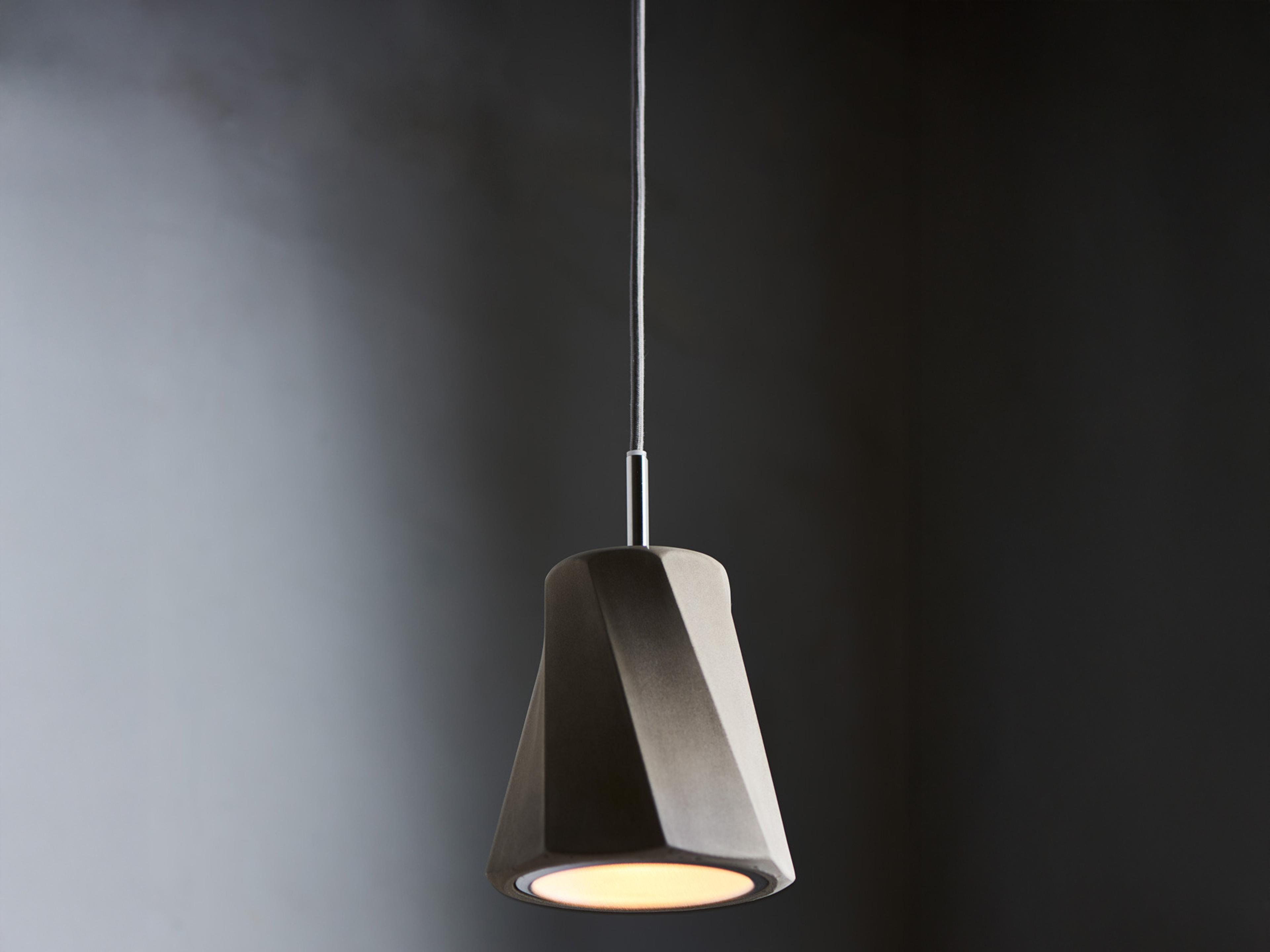 Seed Design Castle Concrete Gray Geometric Mini Pendant