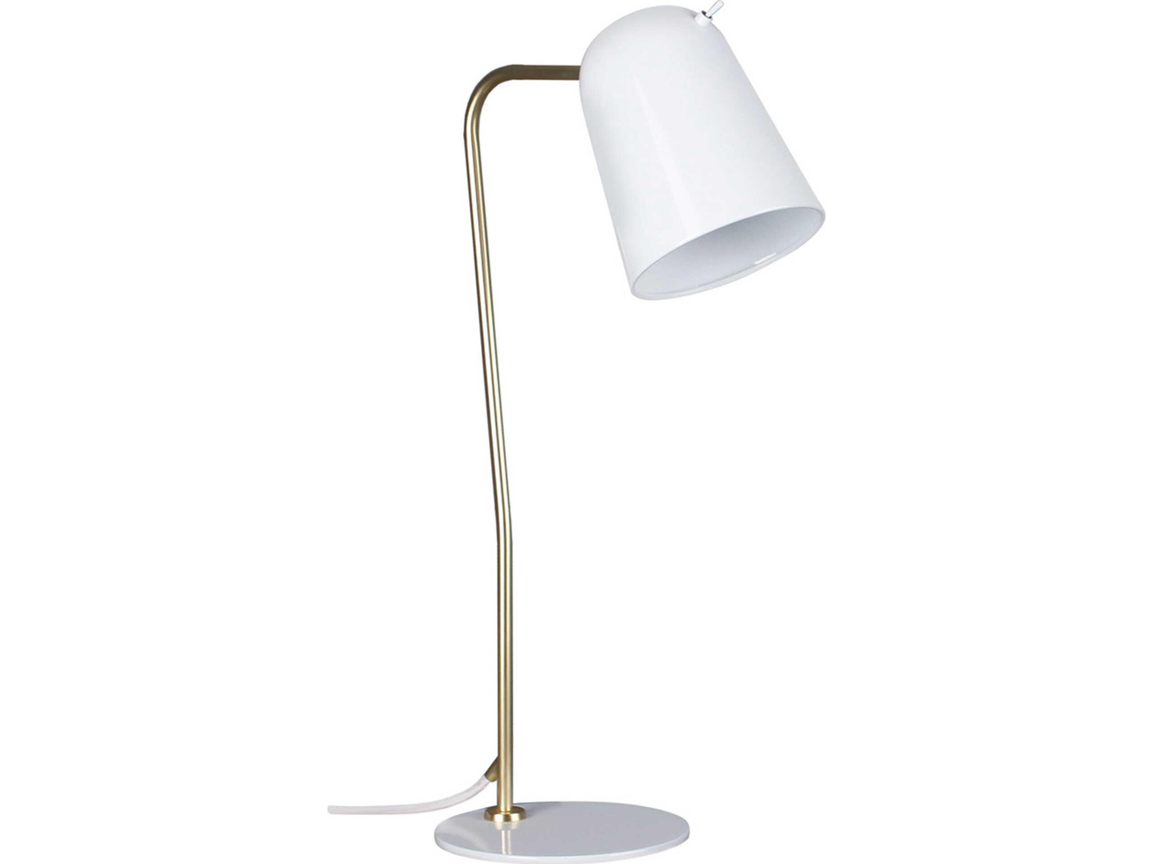 Dobi White brass Table Lamp
