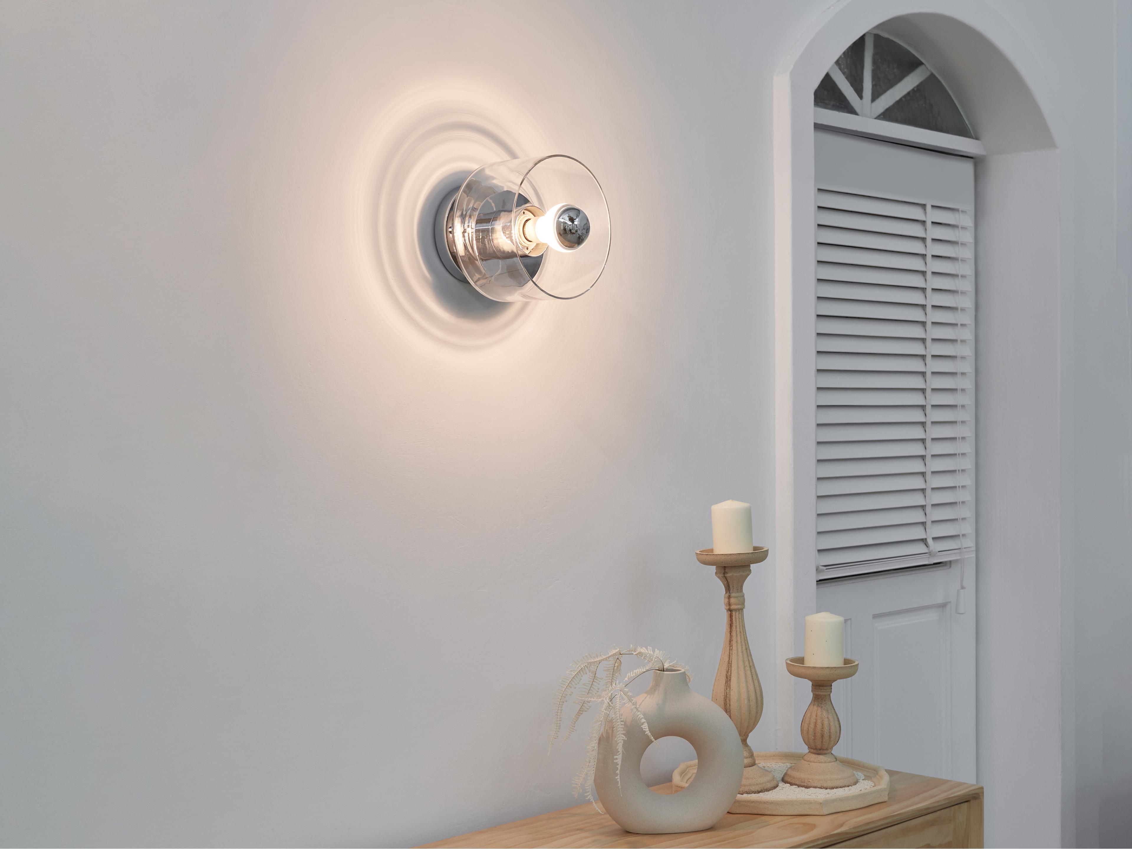 Seed Design Snow Flake Chrome Clear Glass