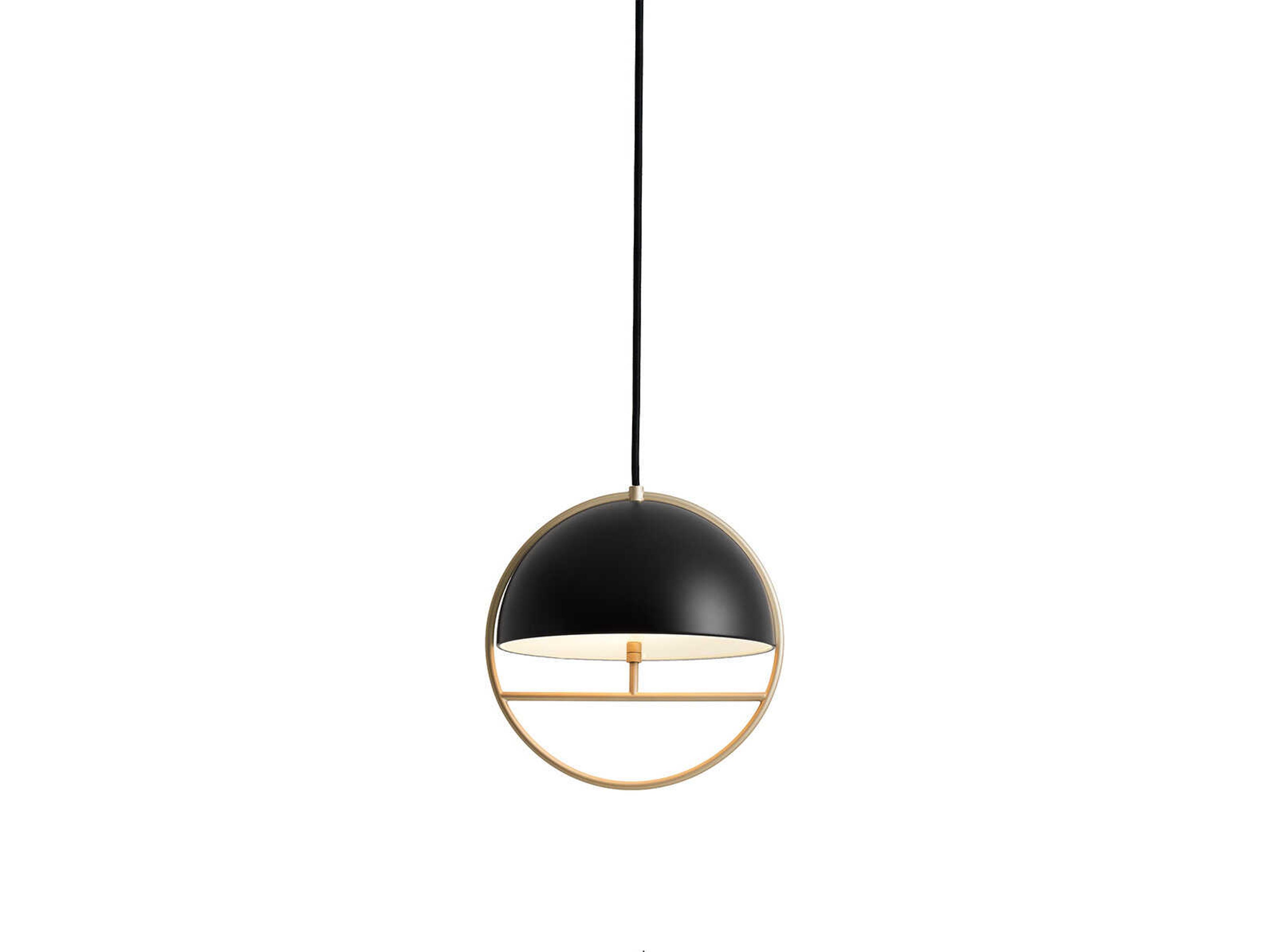 Seed Design Huan Matt Black champagne Gold Globe Pendant