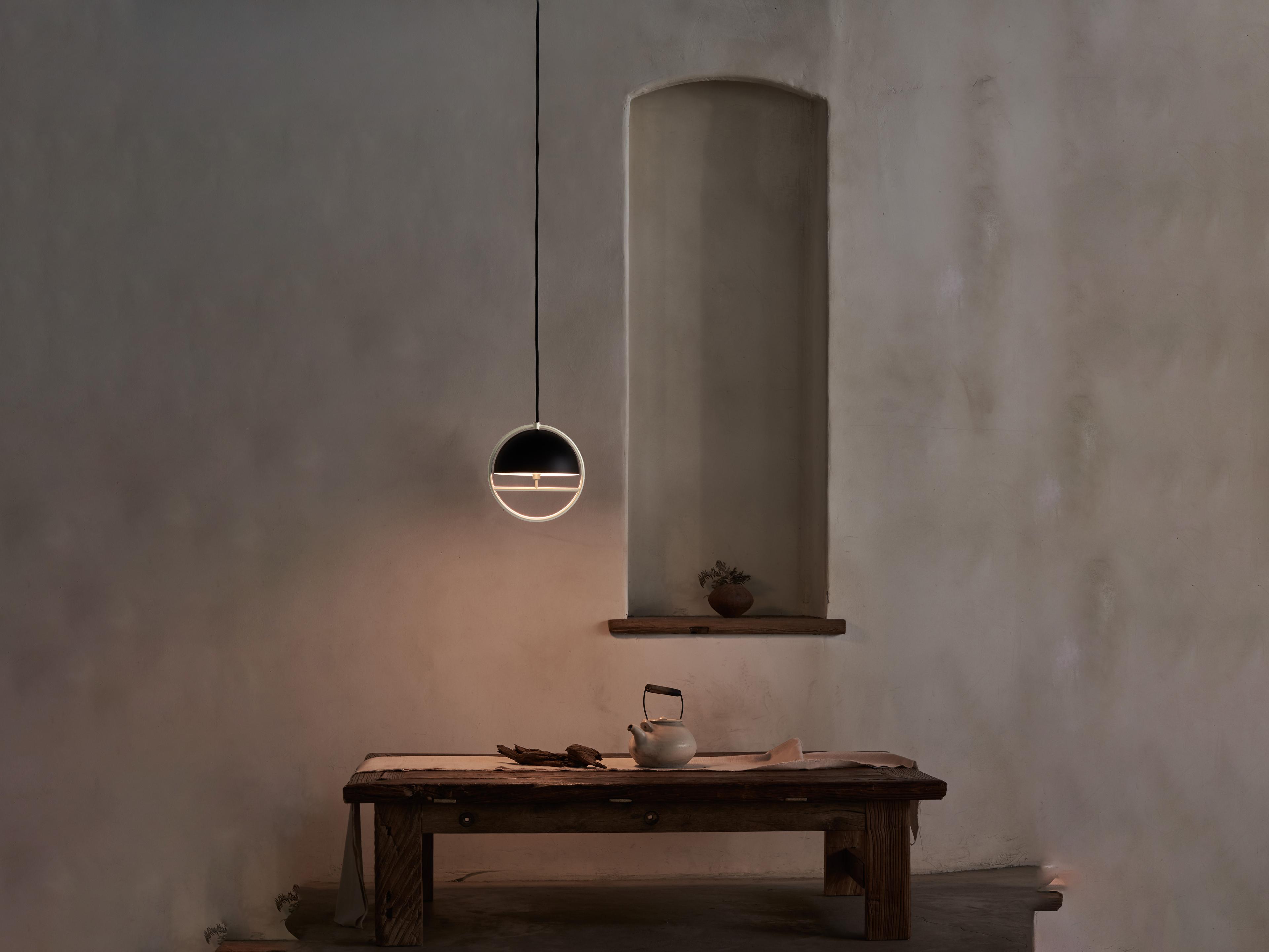 Seed Design Huan Matt Black champagne Gold Globe Pendant