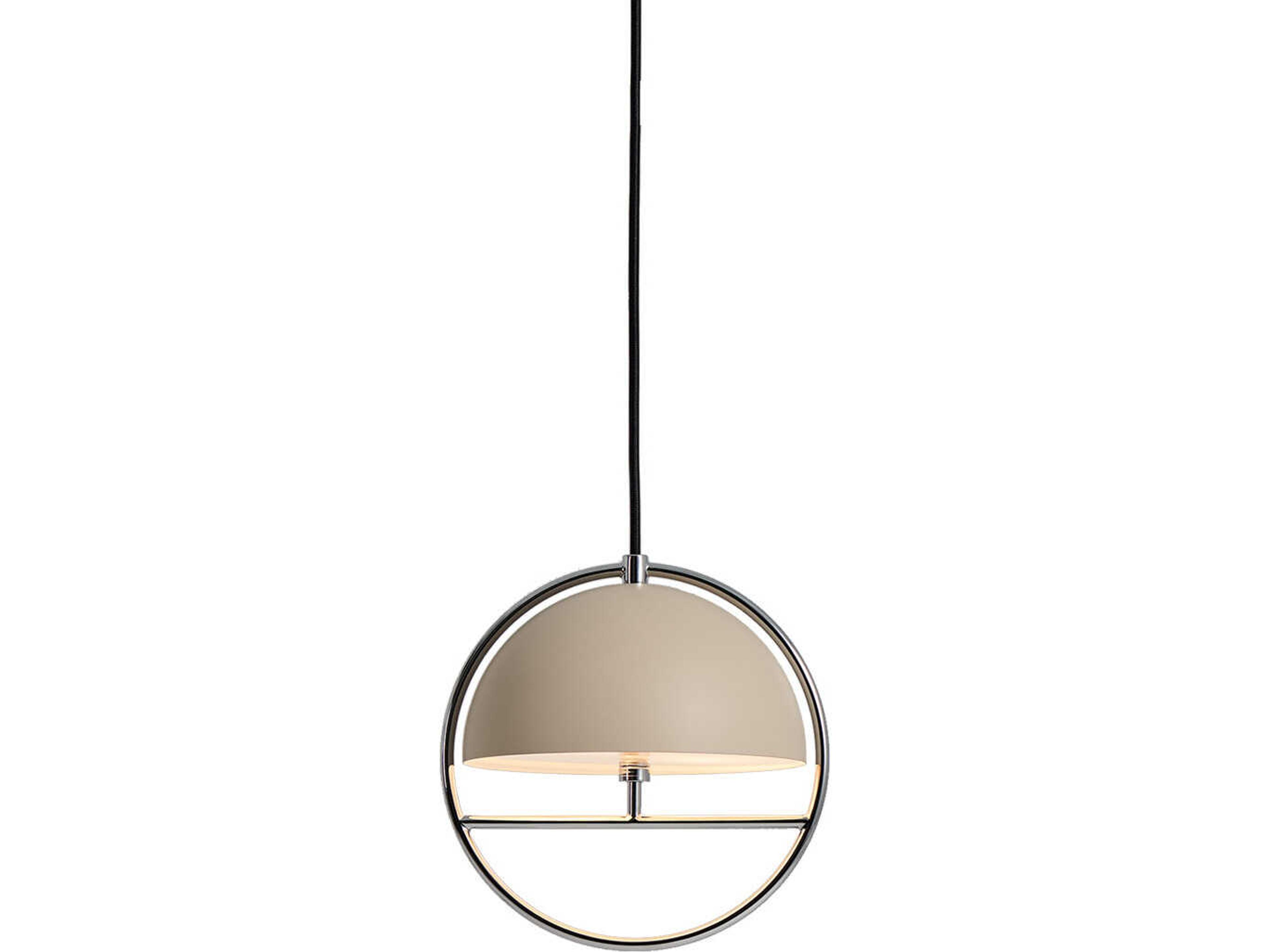 Seed Design Huan Oatmeal chrome Globe Pendant
