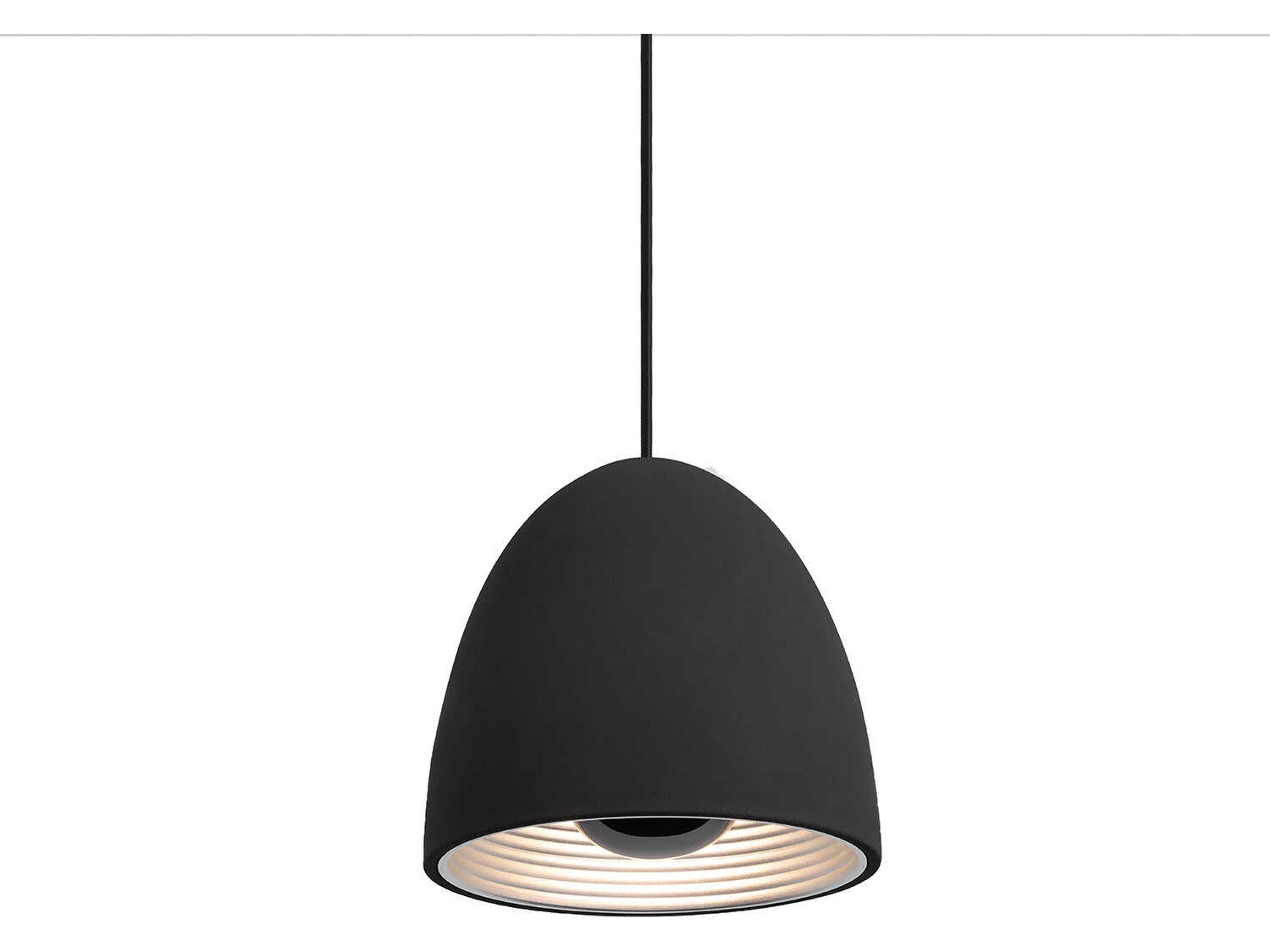 Castle Pendant Light in Black Concrete