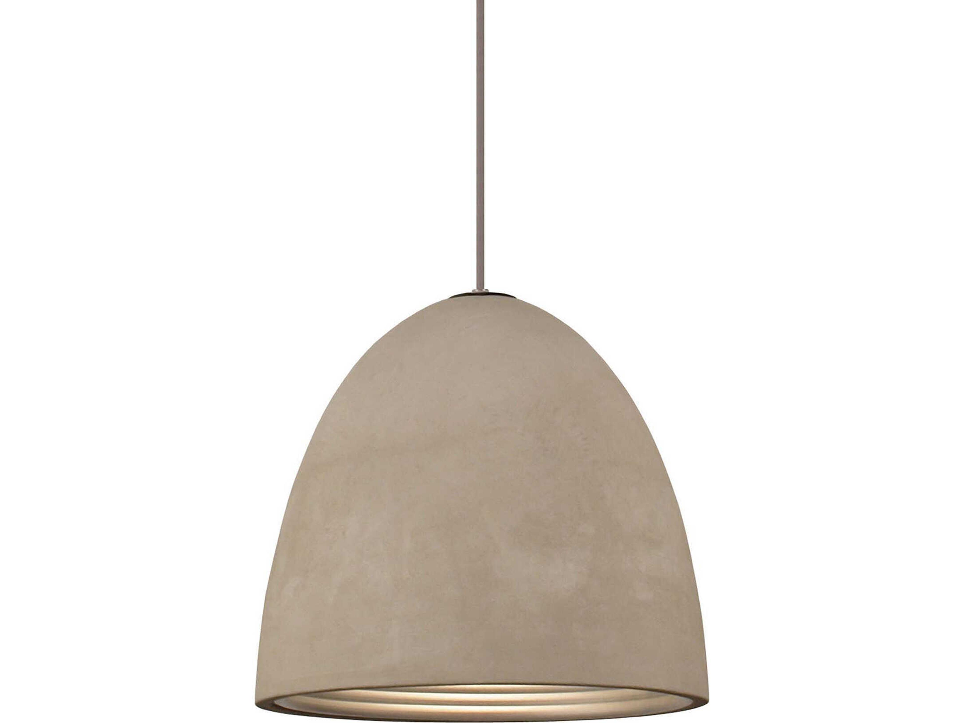 Seed Design Castle Concrete Gray Dome Mini Pendant