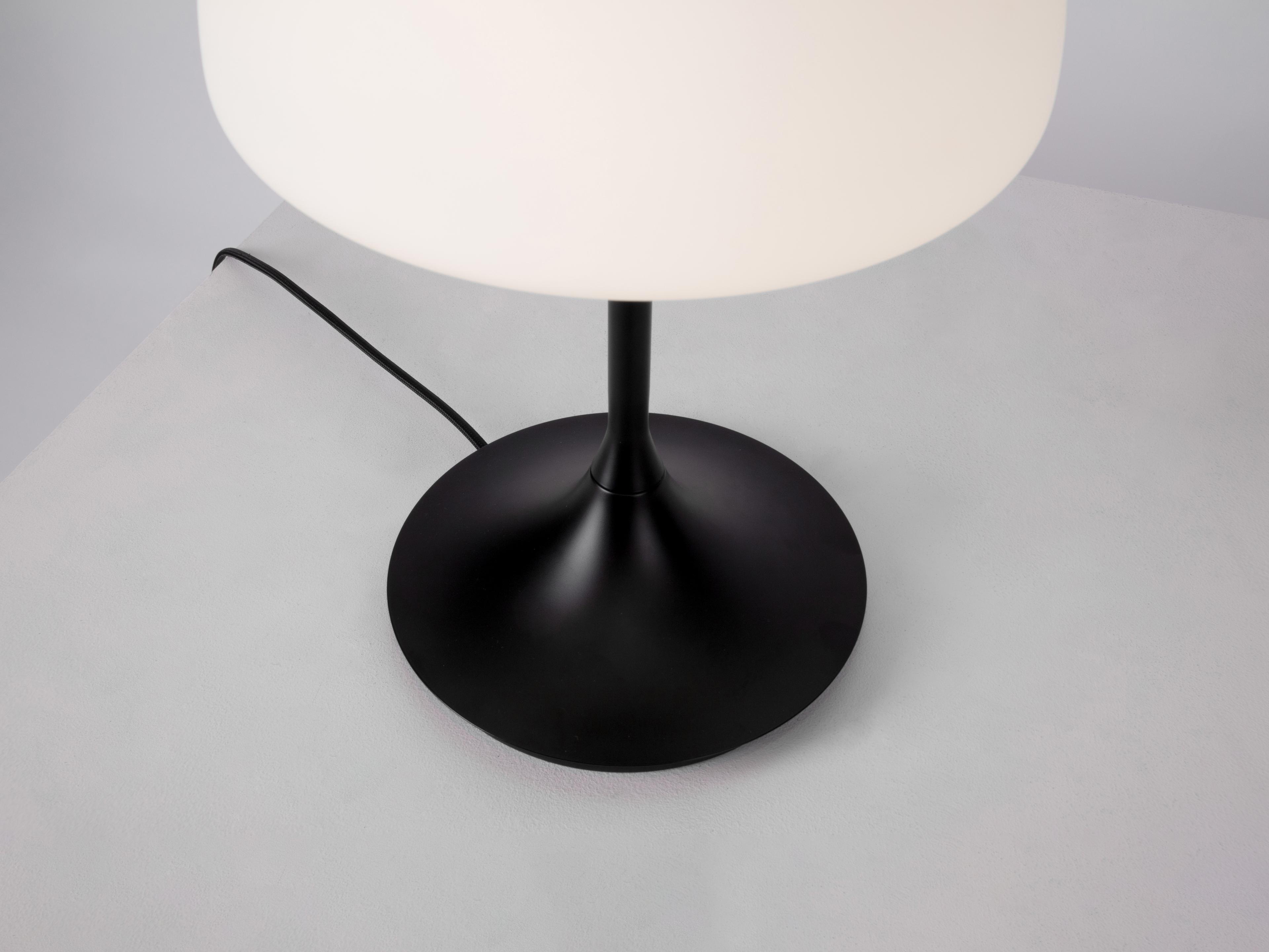 Seed Design Pensee L Matt Opal Black LED Table Lamp
