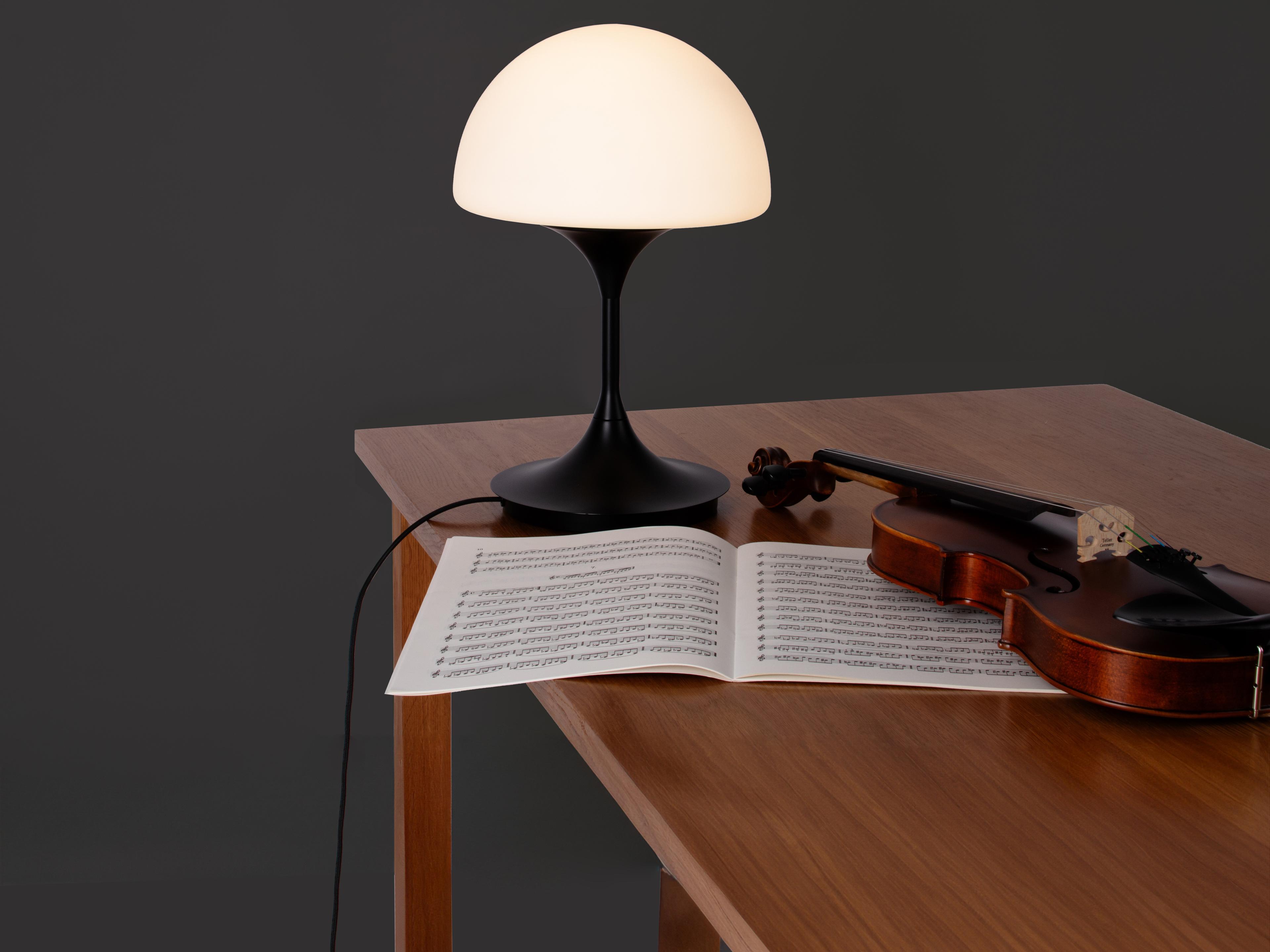 Seed Design Pensee L Matt Opal Black LED Table Lamp