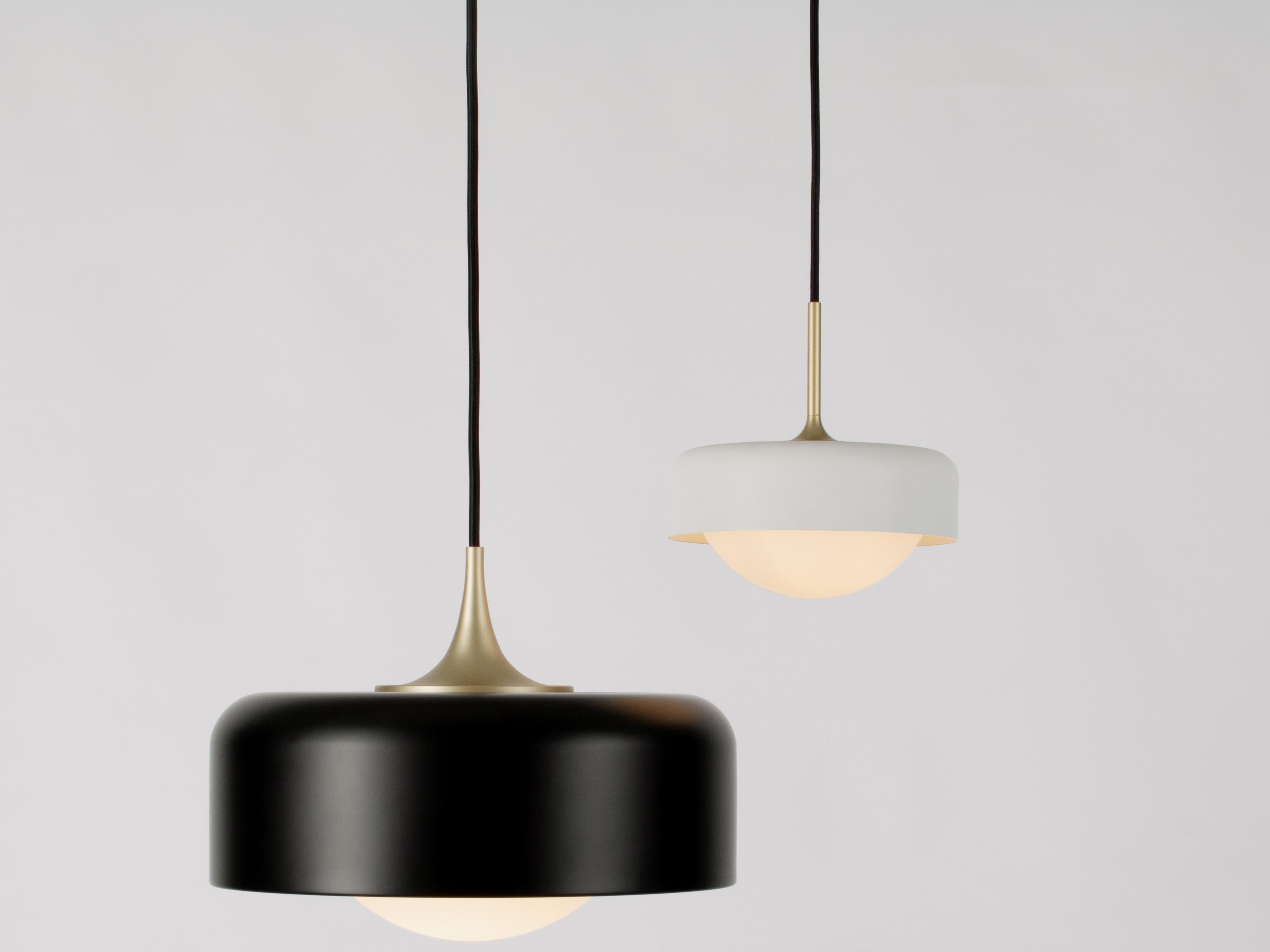 Seed Design Pensee L Matt Black LED Dome Pendant