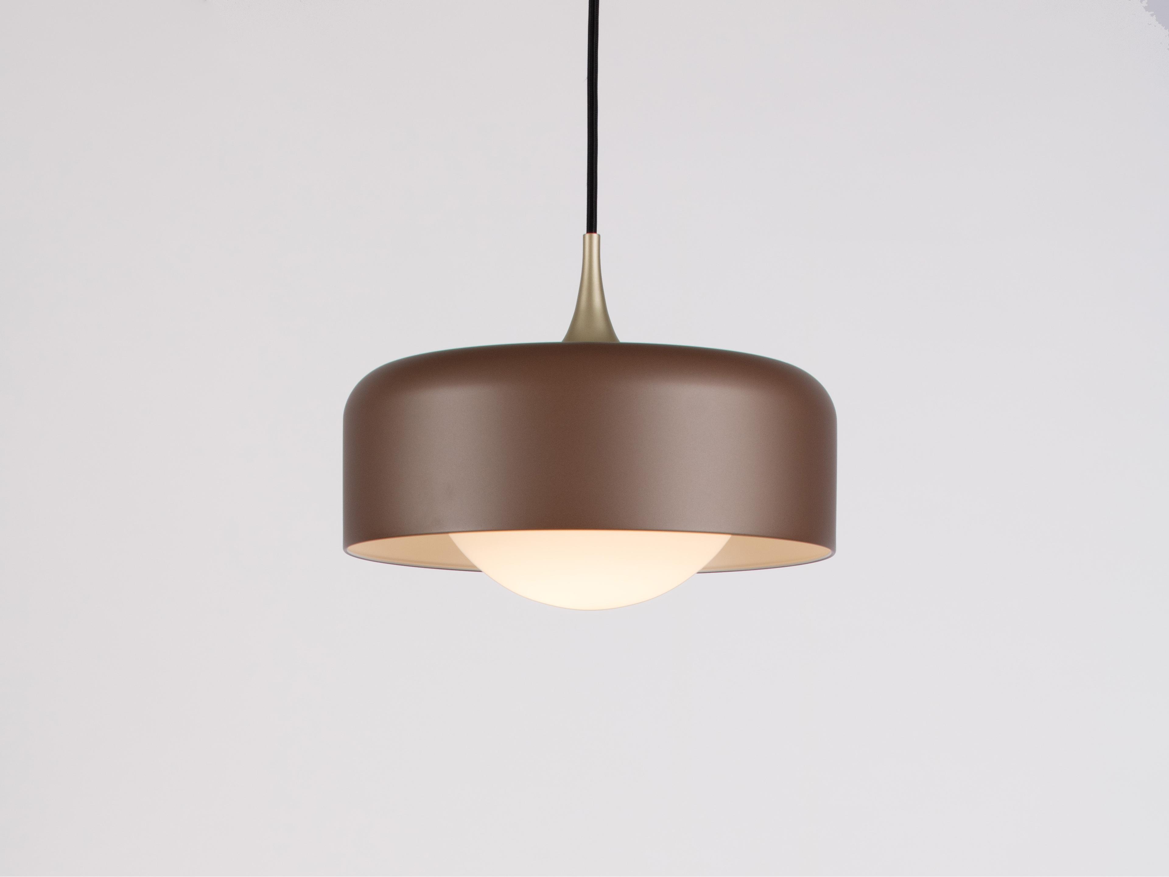 Seed Design Pensee L Pearl Cocoa Brown LED Drum Pendant