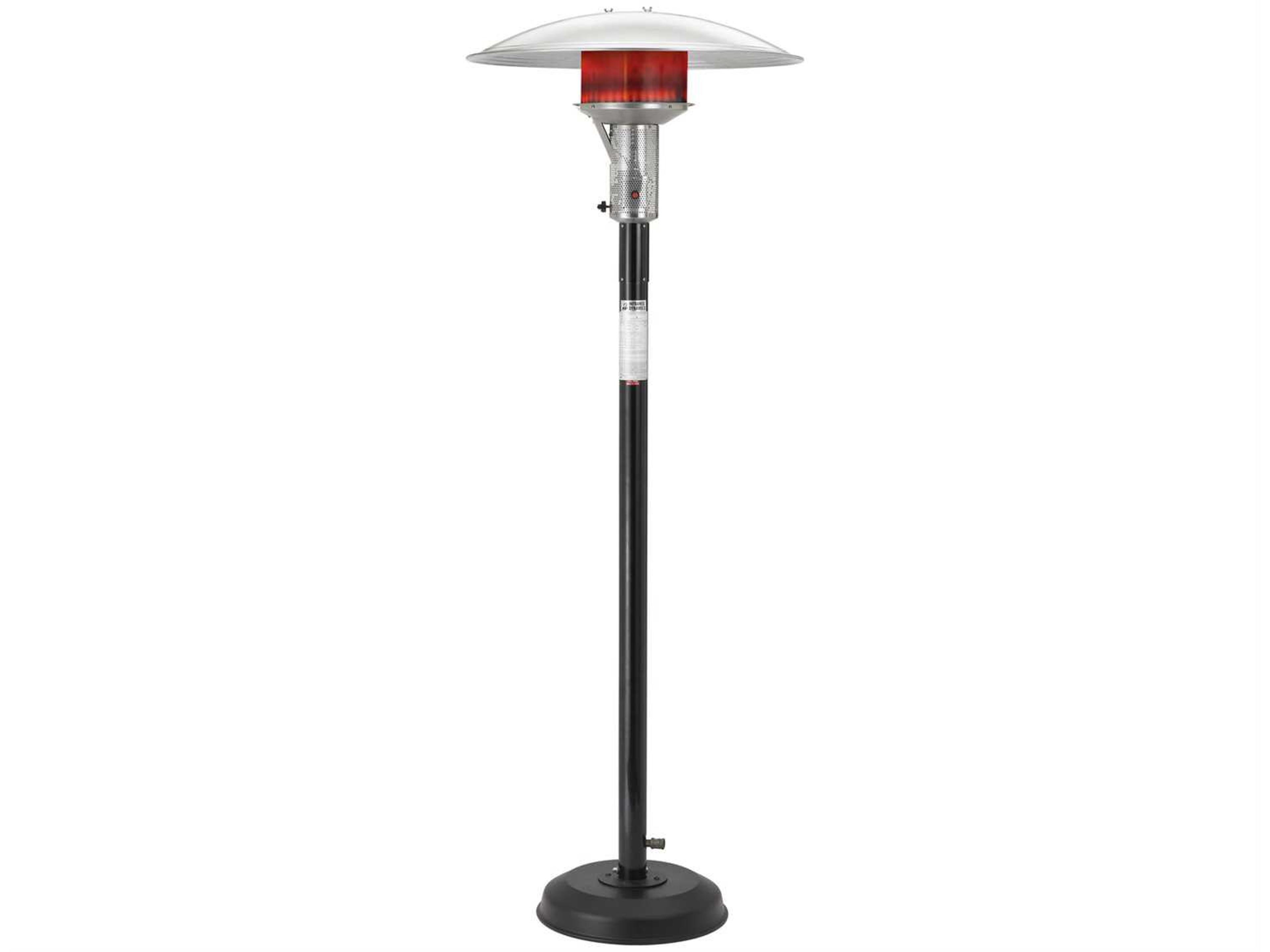 Sunglo Steel Black Portable Natural Gas Outdoor Patio Heater