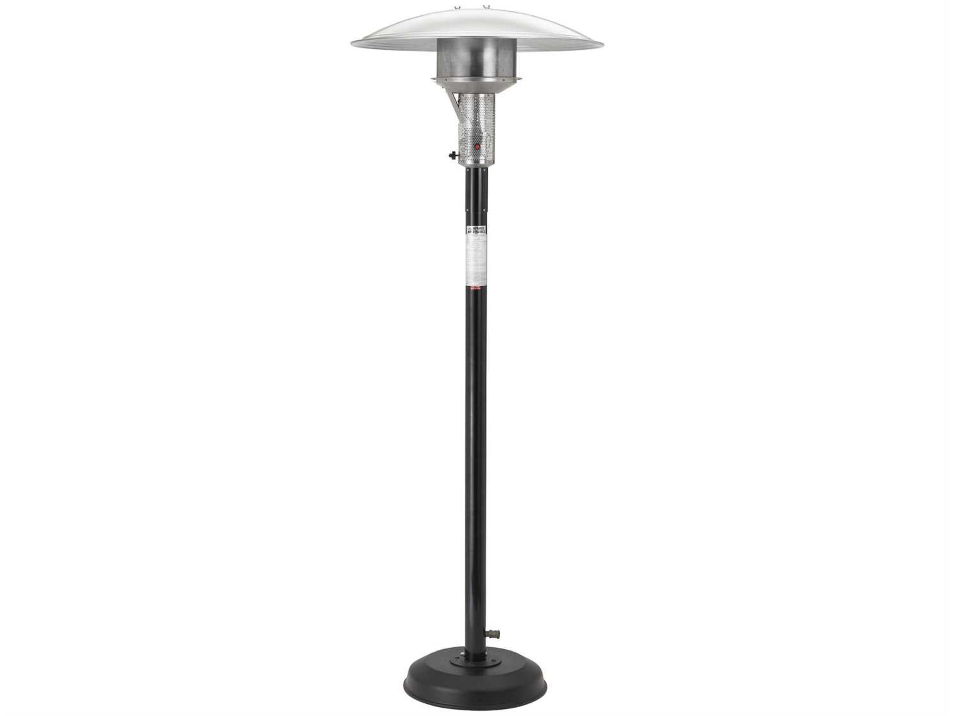 Sunglo Steel Black Portable Natural Gas Outdoor Patio Heater