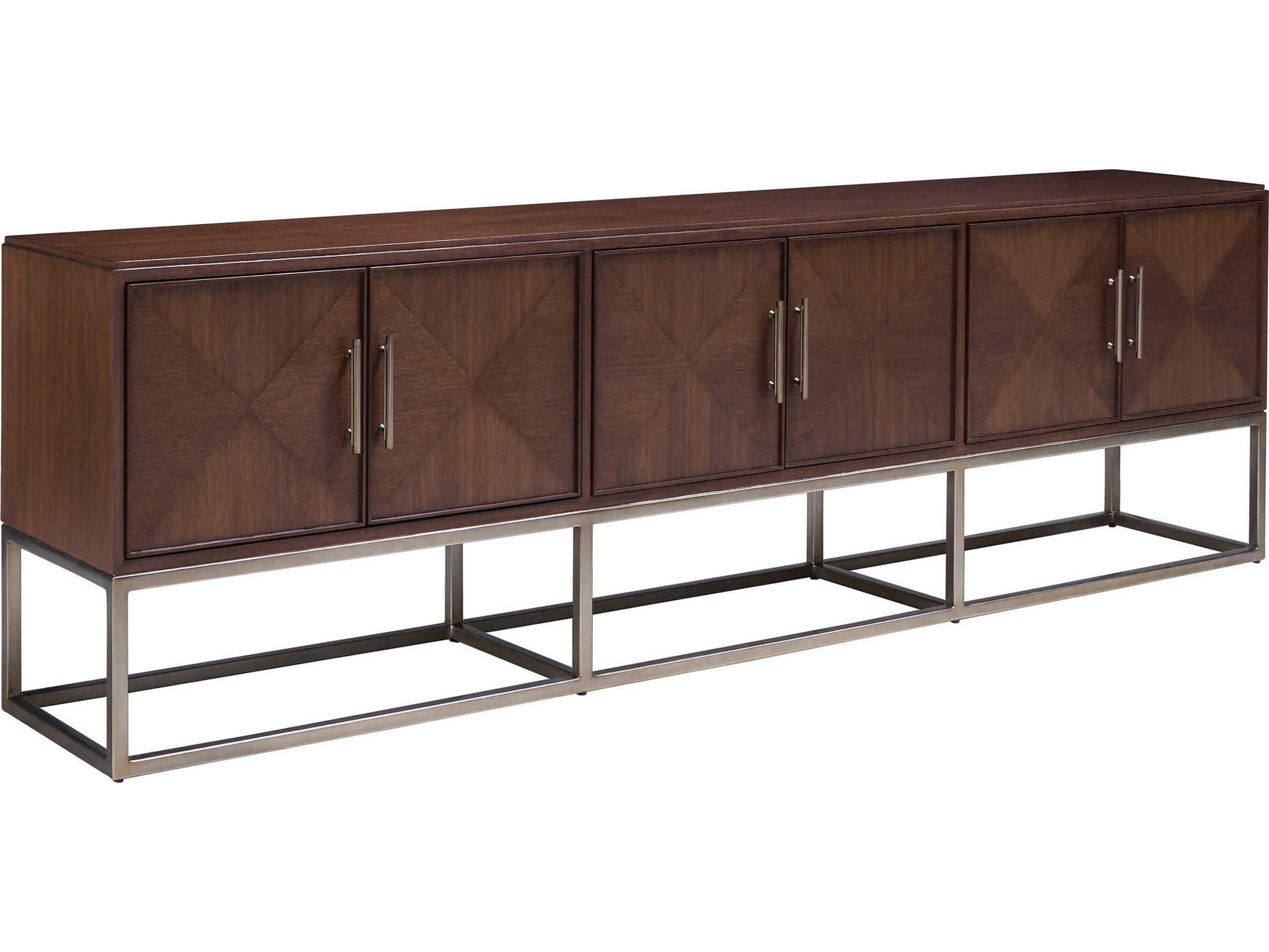 Studio Designs 100" Walnut Wood Dark Media Console