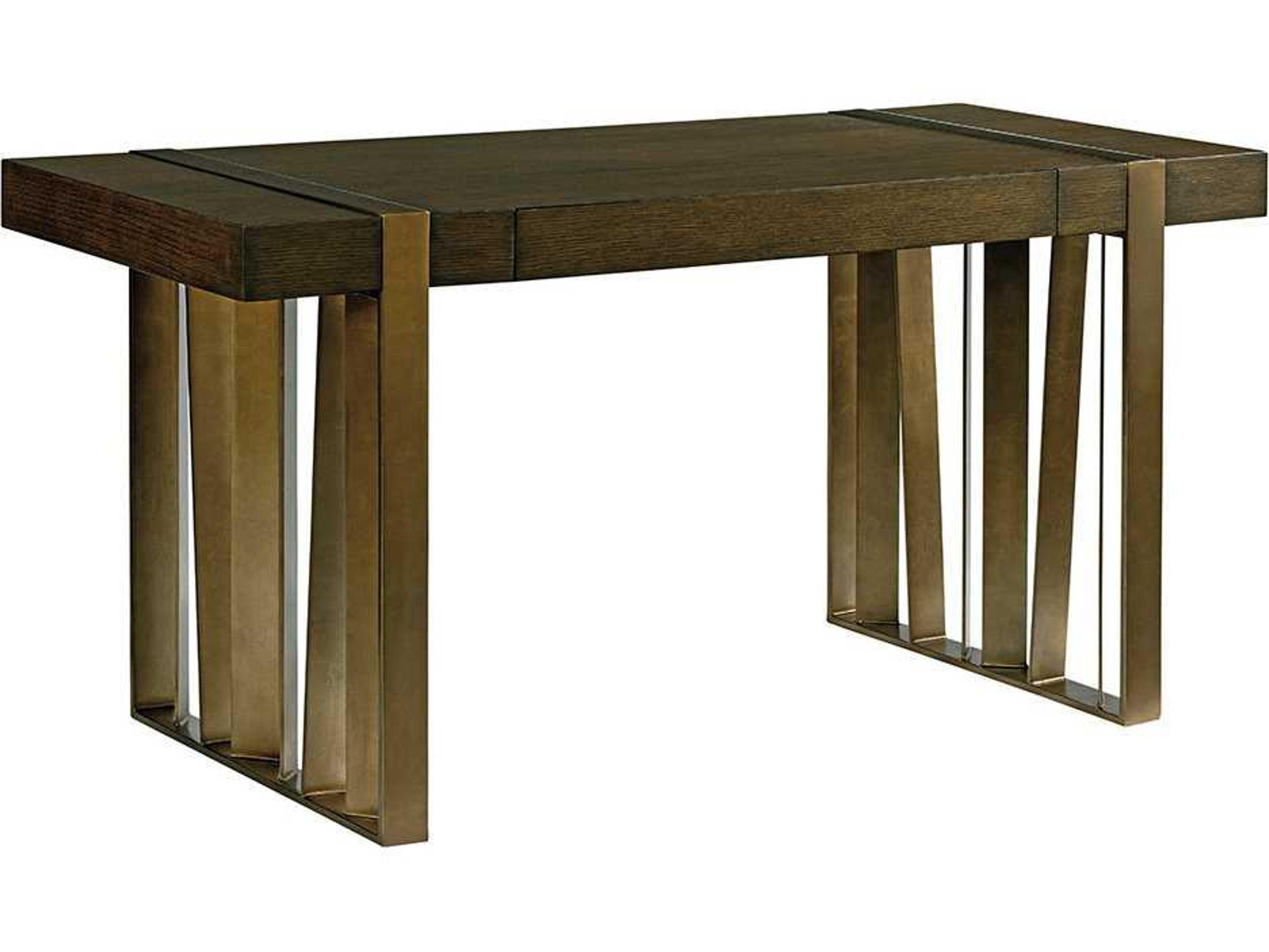 Cross Effect Oak Wood Secretary Desk