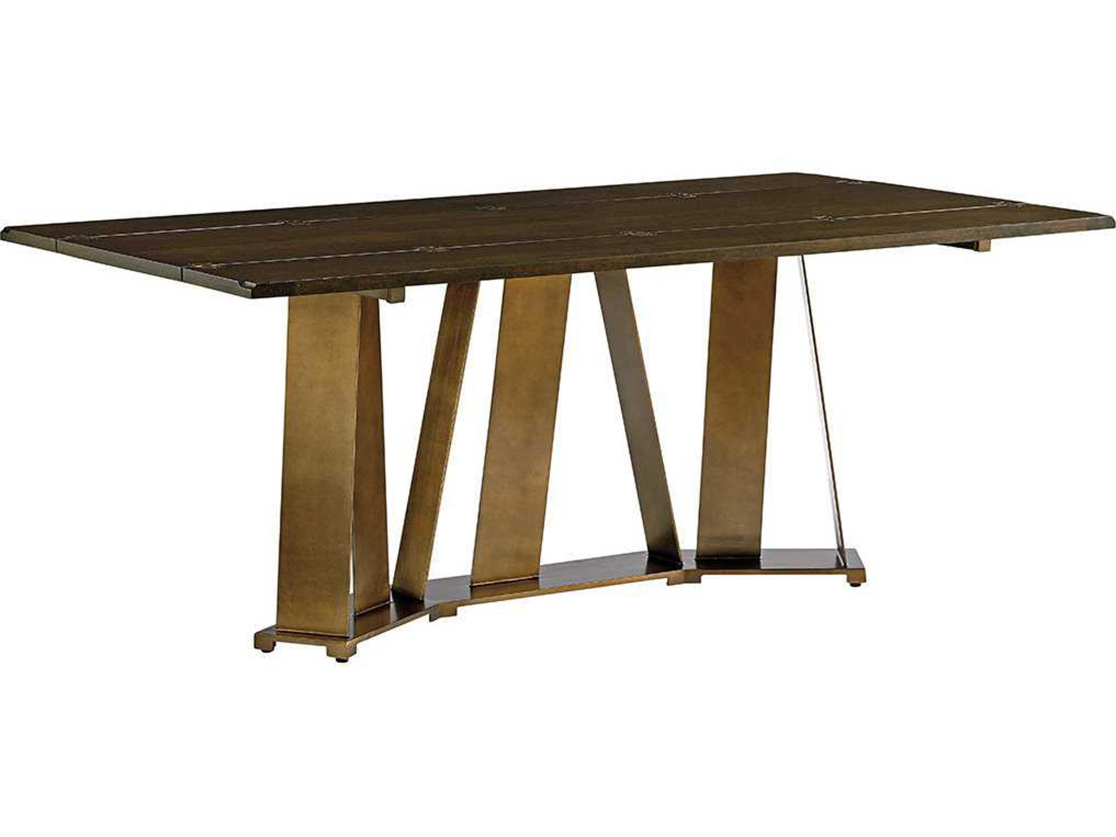 Cross Effect Flip-Top Console Desk in Mocha and Bronze