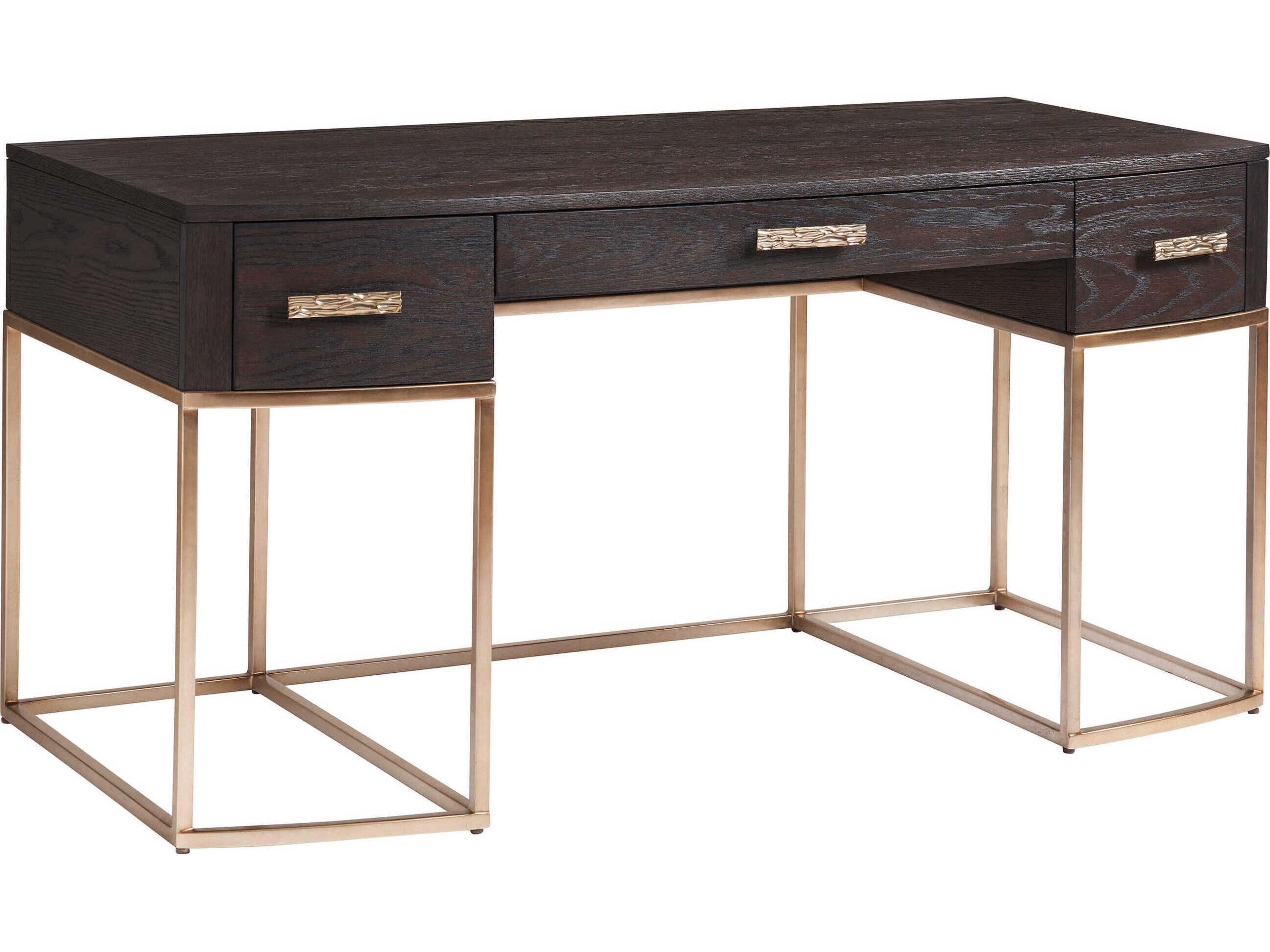 Windsor Park Brookings Mocha Warm Silver Leaf Brown Hardwood Writing Desk