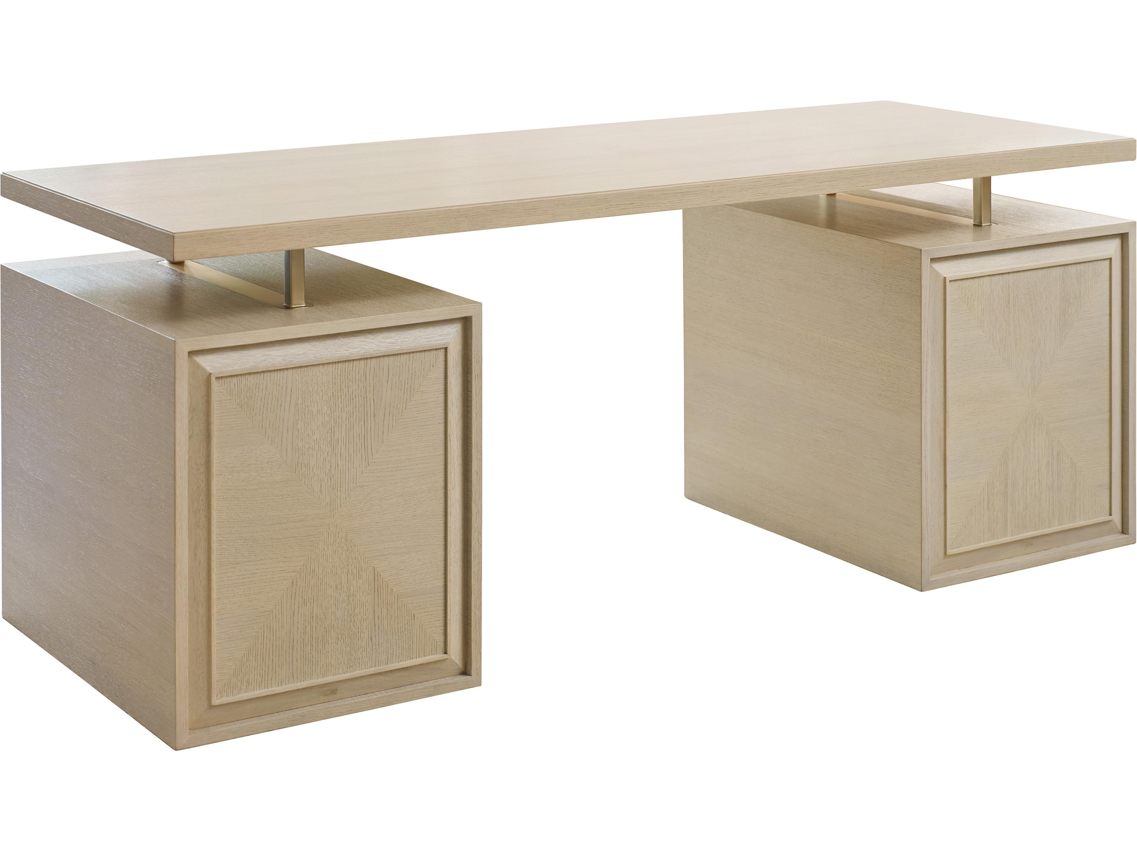 Apogee Beige Oak Wood Desk Shell