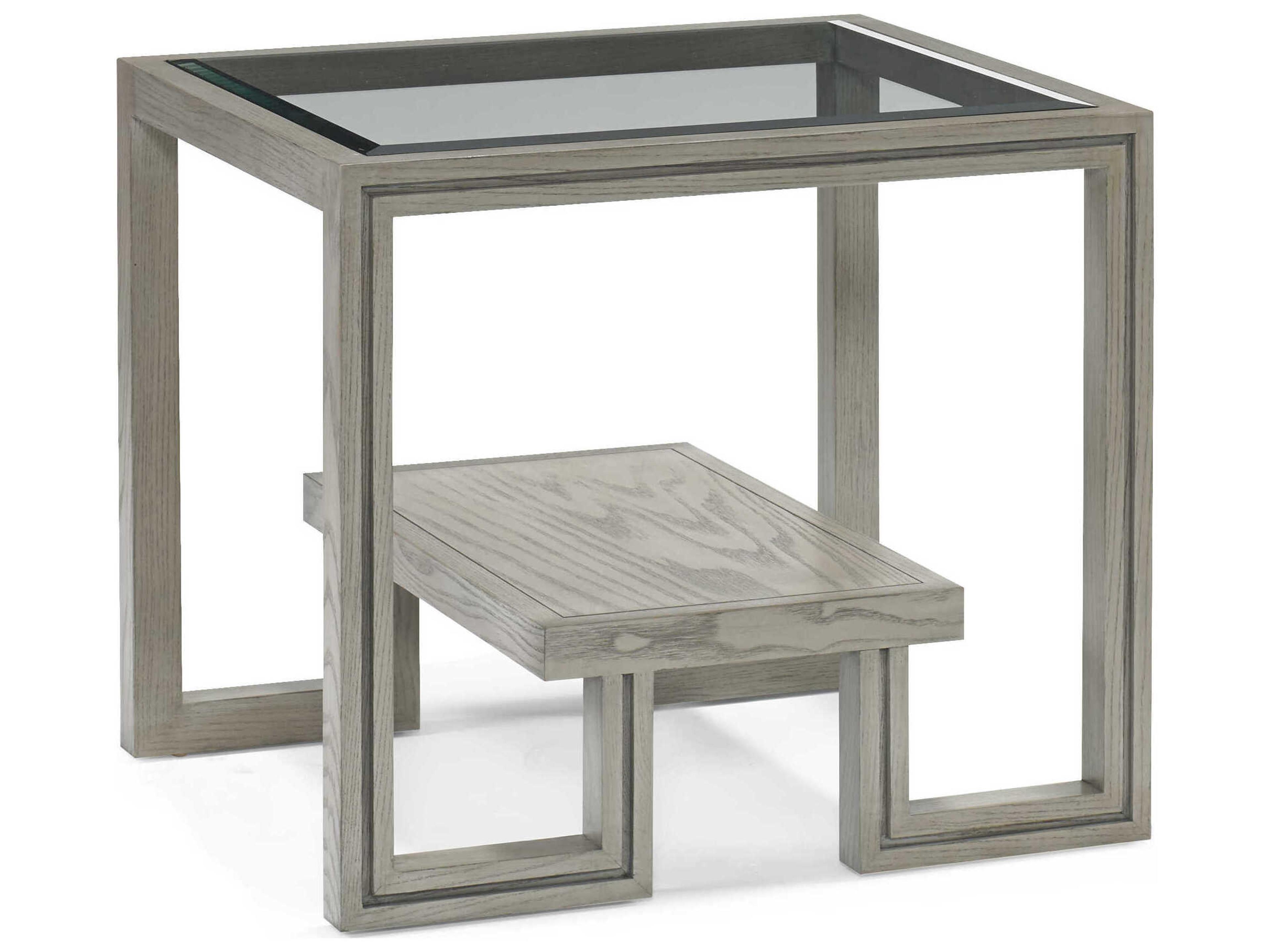 North Shore Square Glass End Table