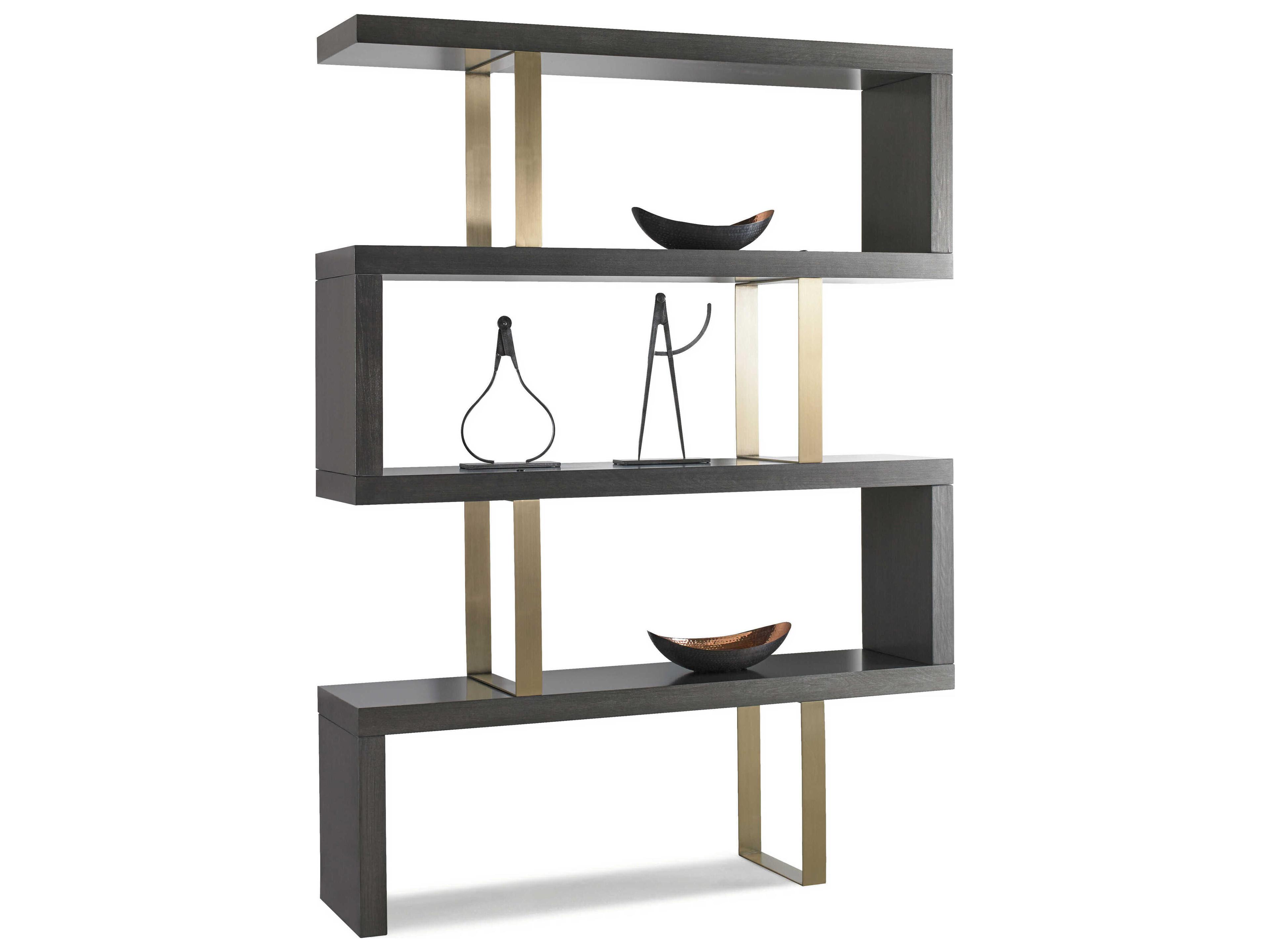 Modern Loft Sullivan Charcoal Pearl Champagne Gold Etagere