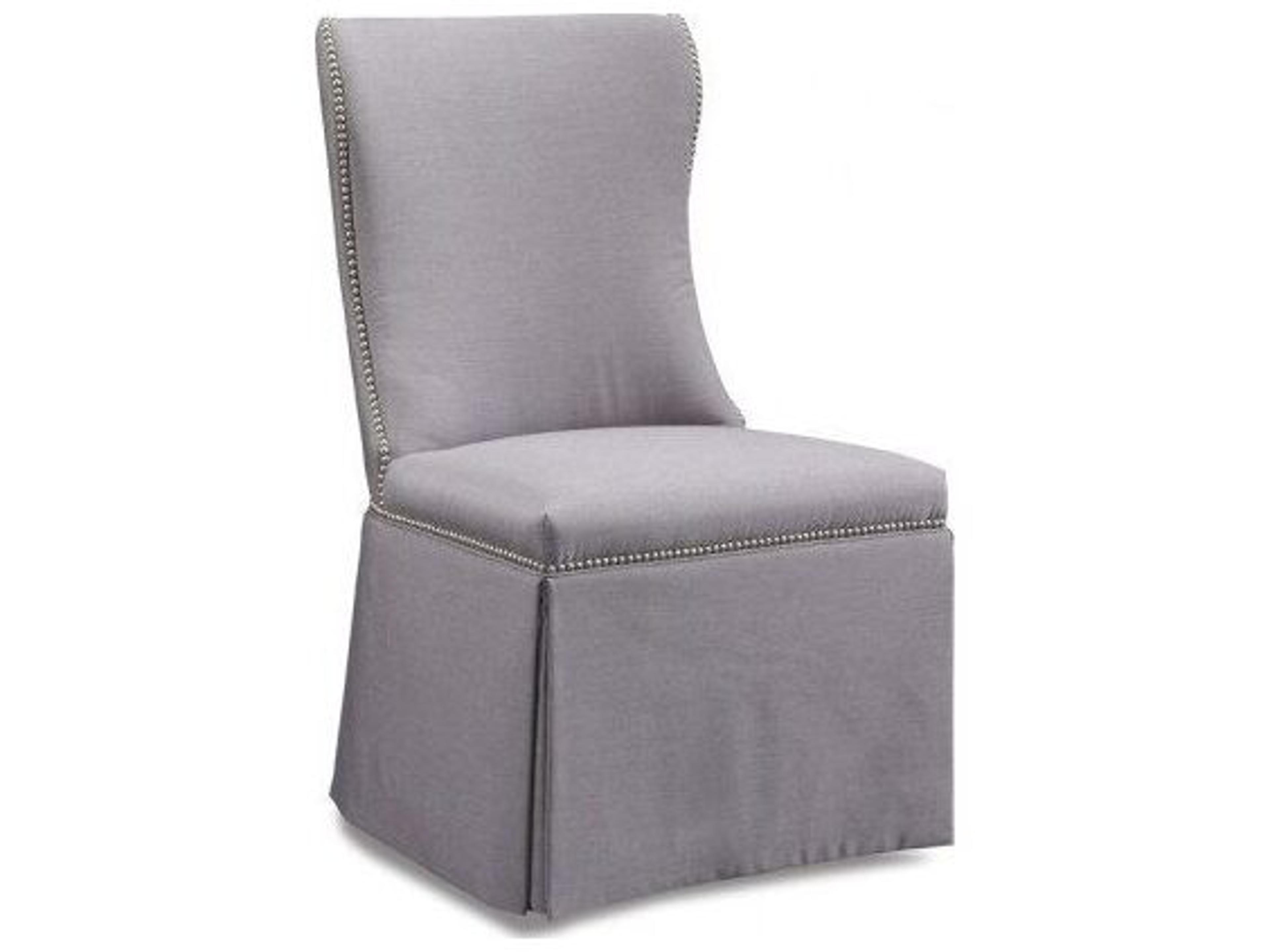 Casual Gray Upholstered Armless Dining Chair