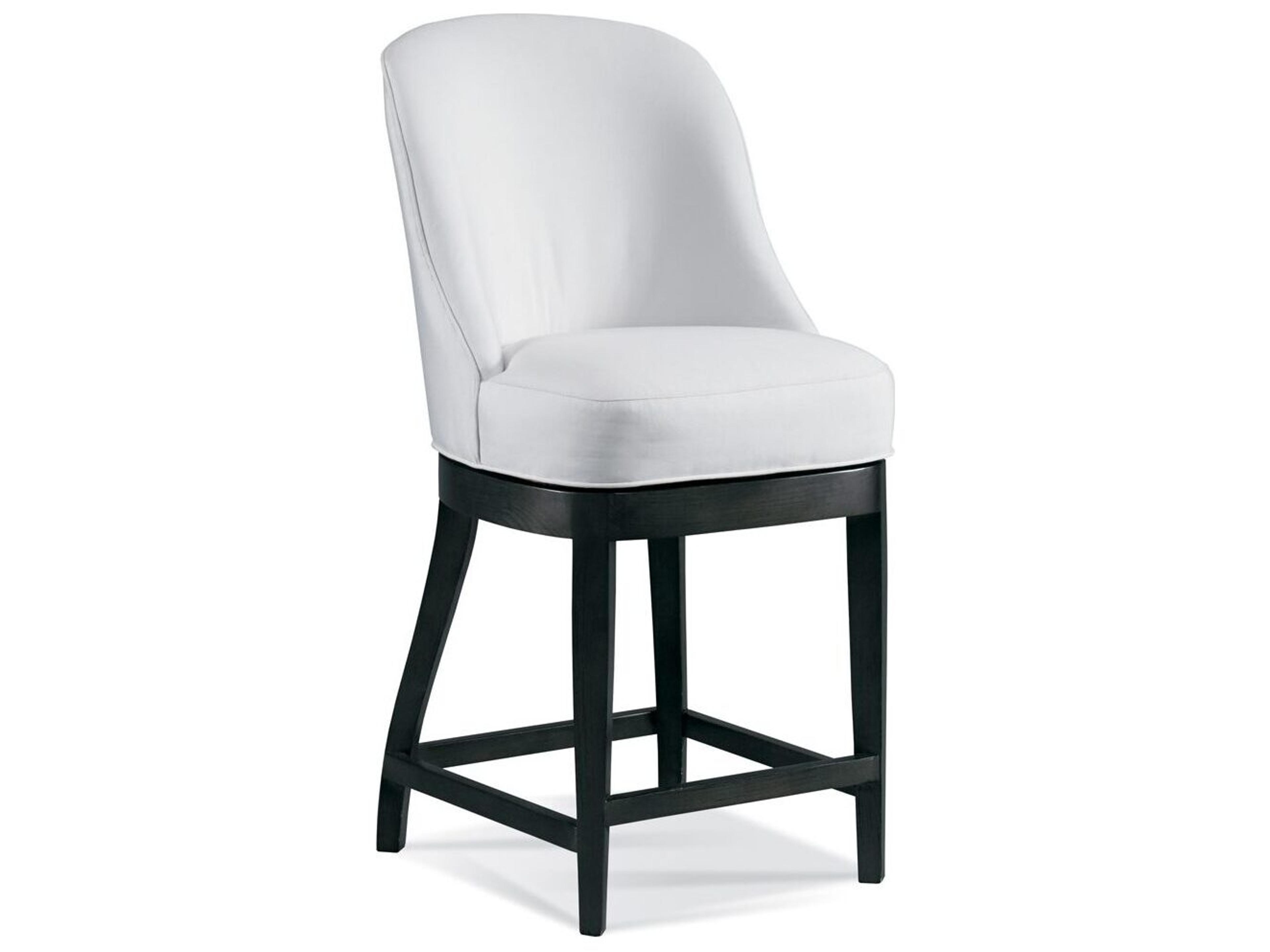 Custom Chair Upholstered Swivel Counter Stool in Fabric