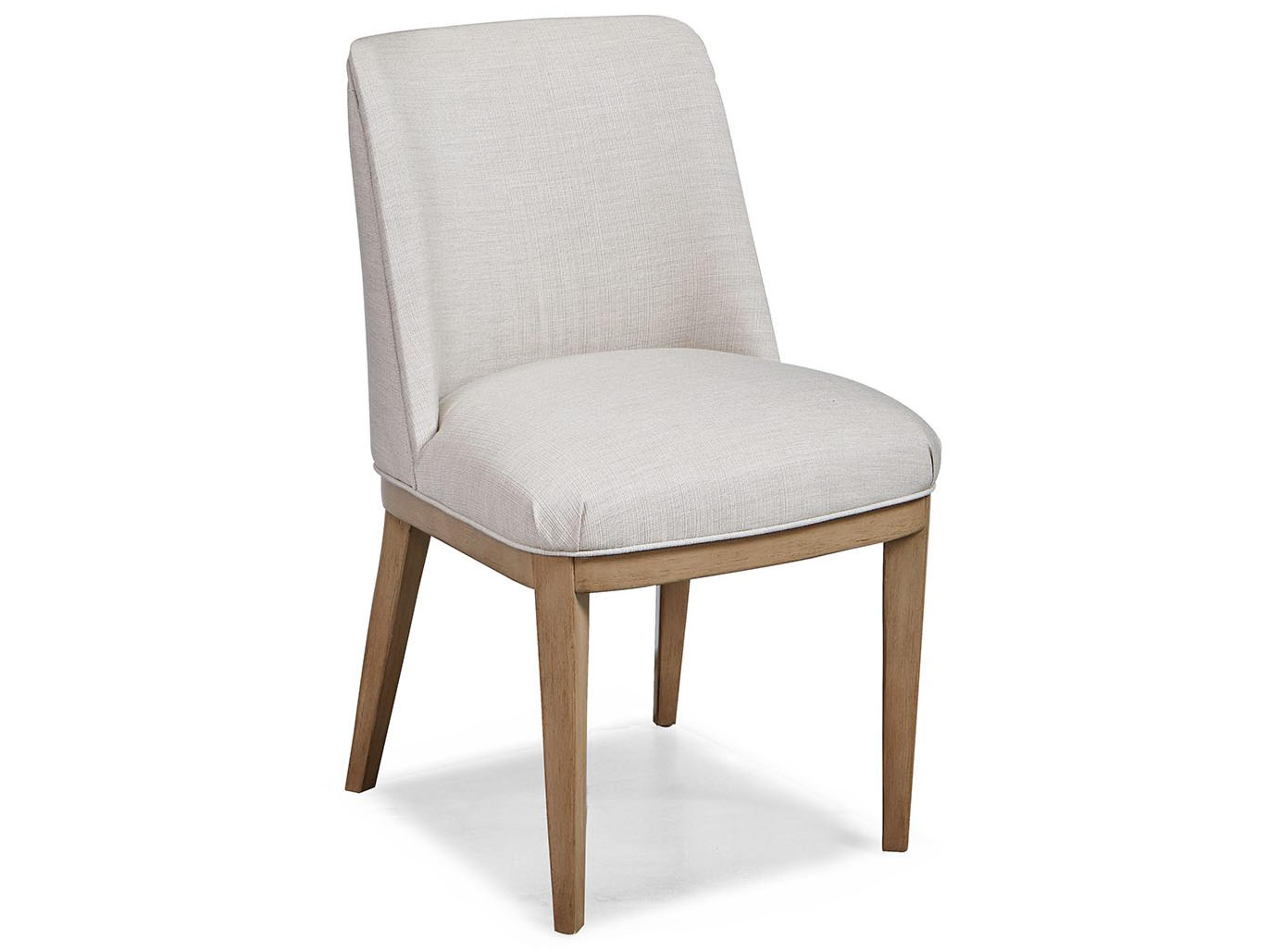 Harley Solid Wood Brown Upholstered Armless Dining Chair