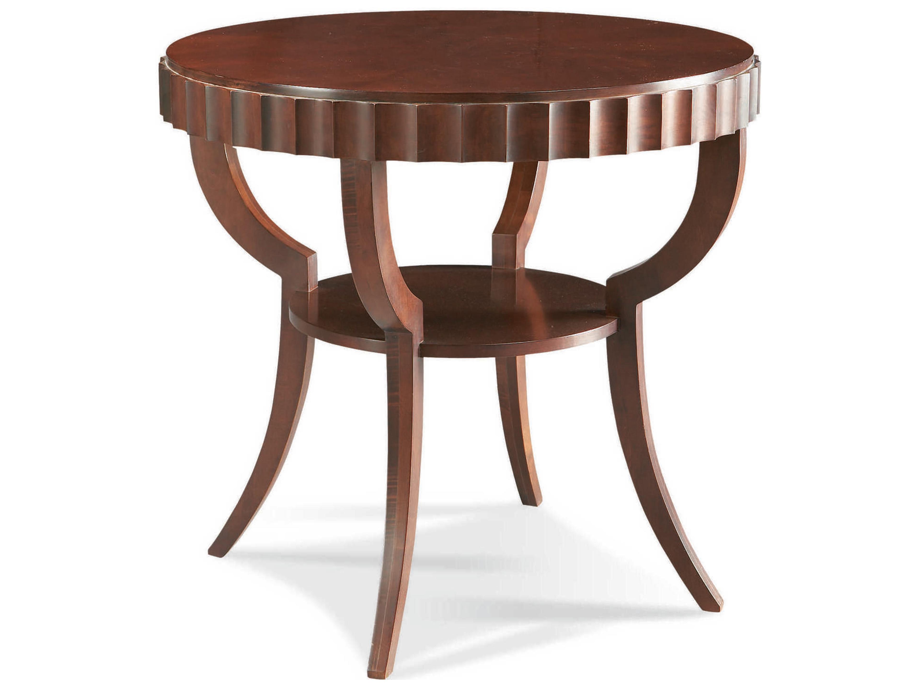 Masquerade Round Wood End Table