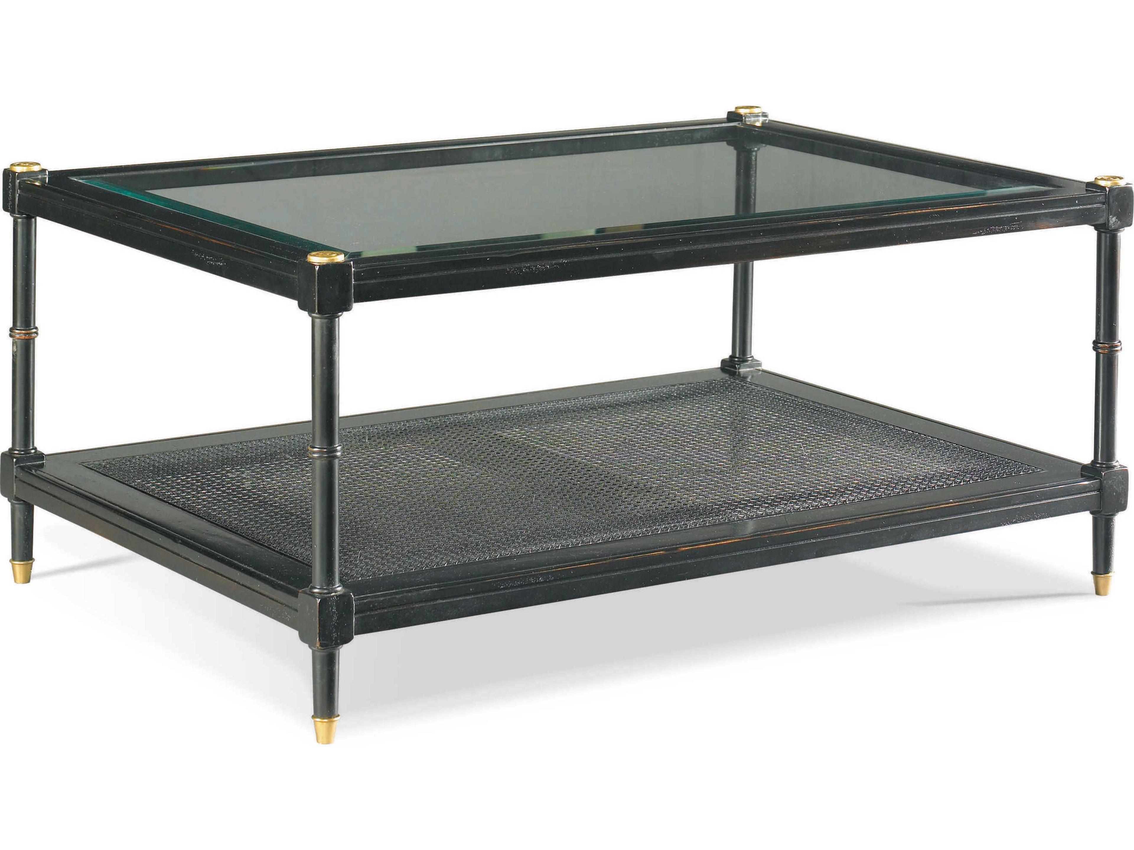 Sherrill Occasional Island Plantation Rectangular Glass Coffee Table