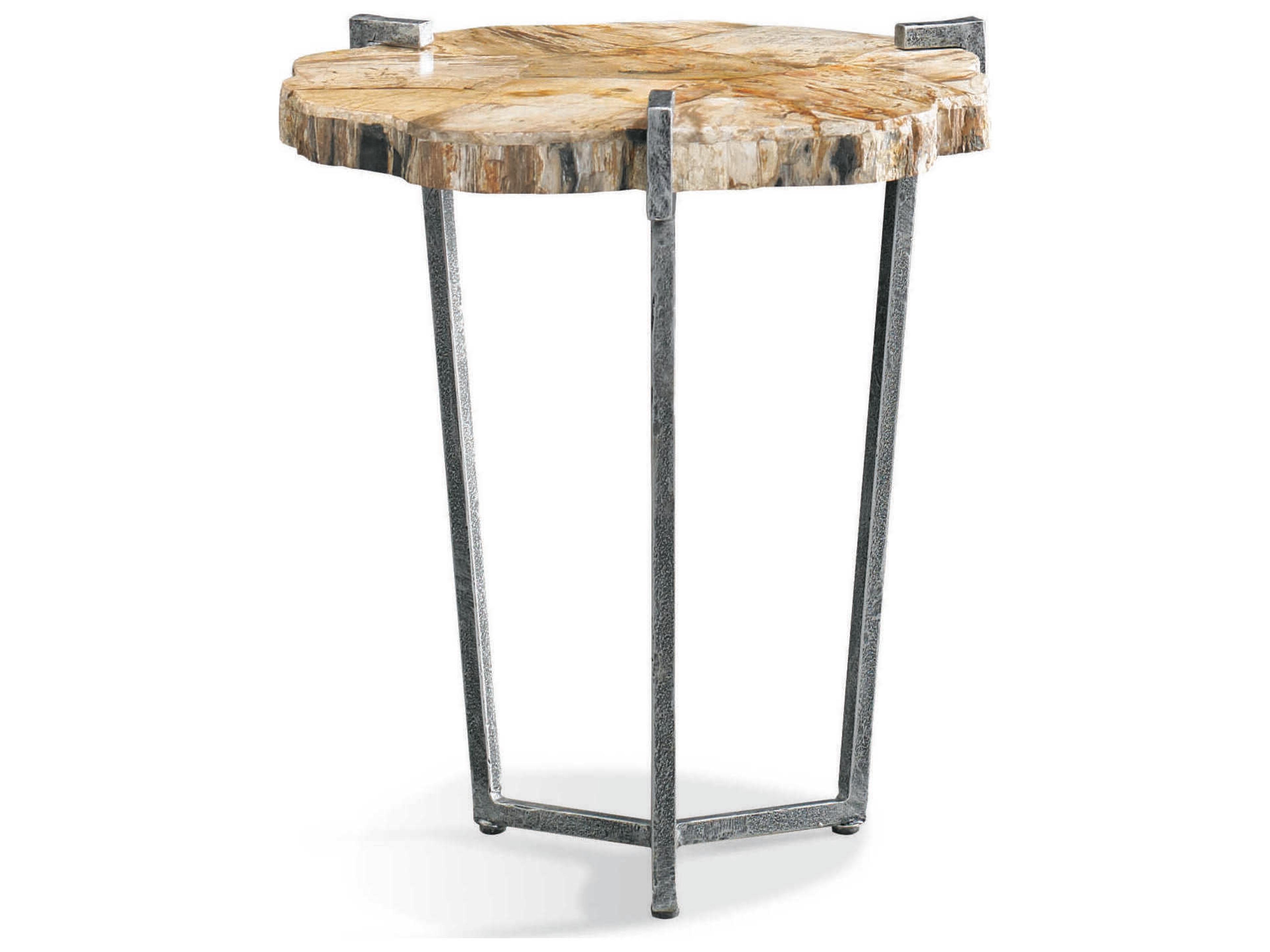 Sherrill Occasional Masterpiece Earth And Sea Wood Natural Polished Accent Table