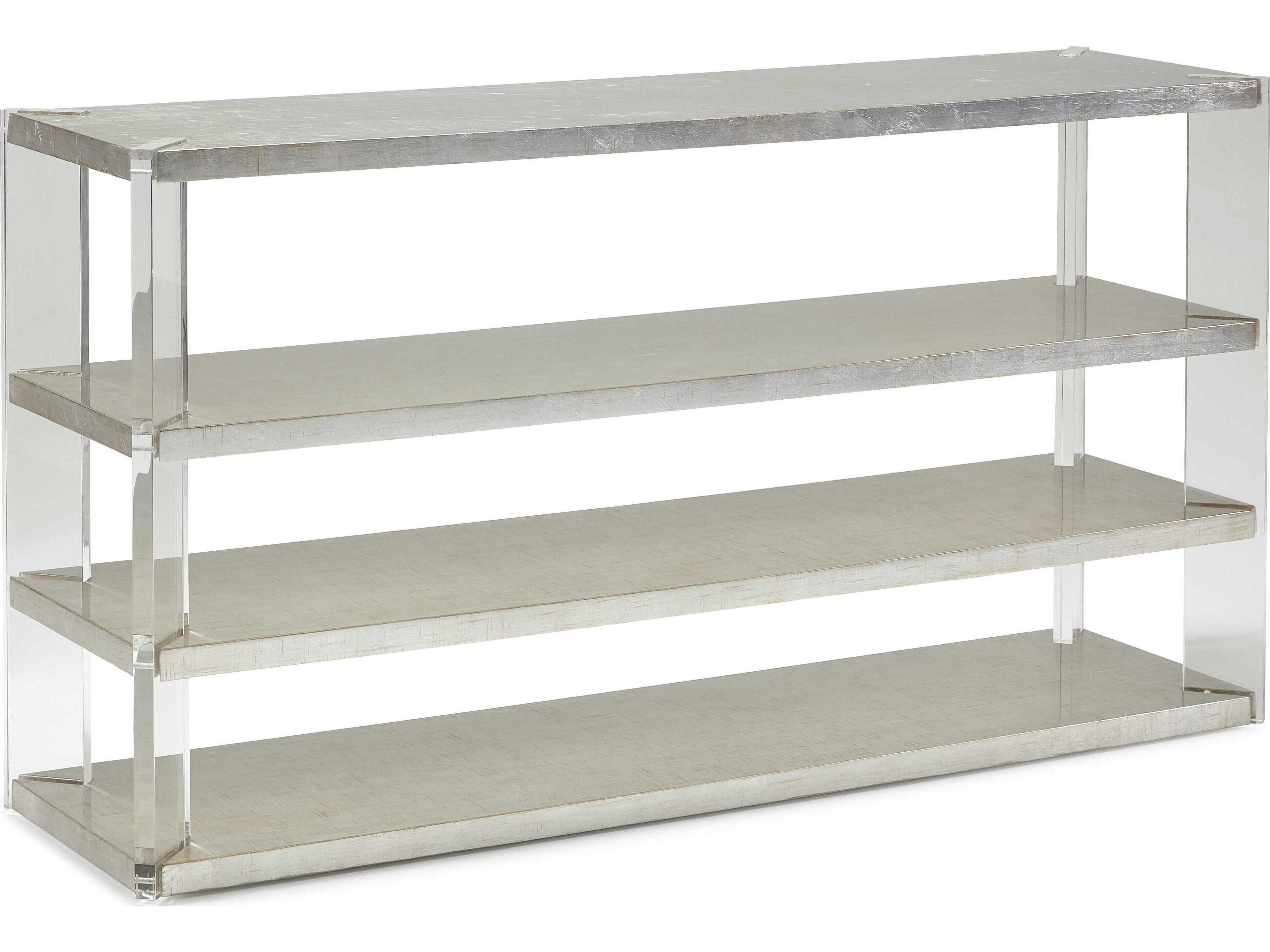 Vintage Made Modern Lennox Rectangular Wood Antique Gold Leaf Console Table