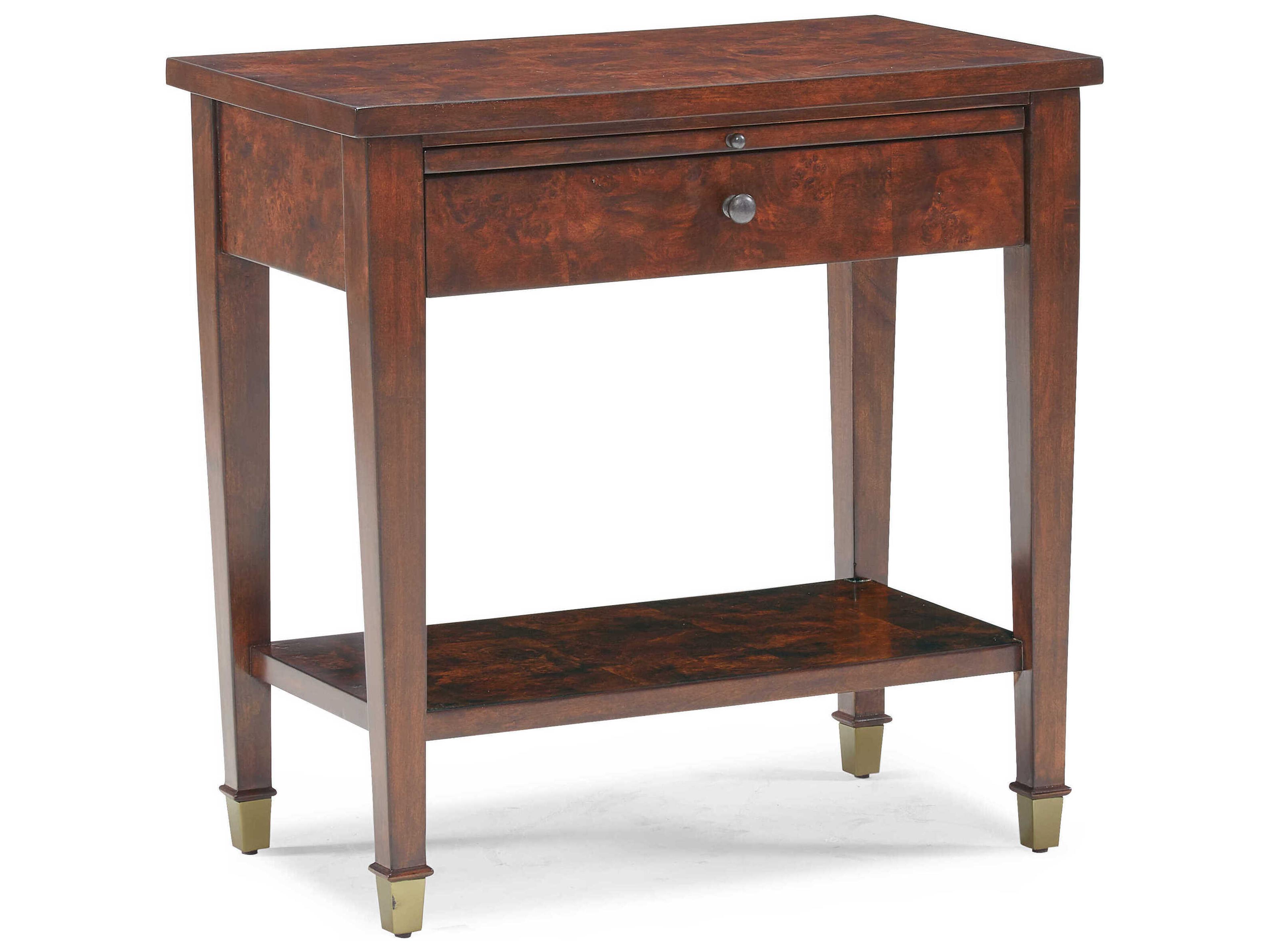 Kinsey Rectangular Wood Mappa Burl End Table