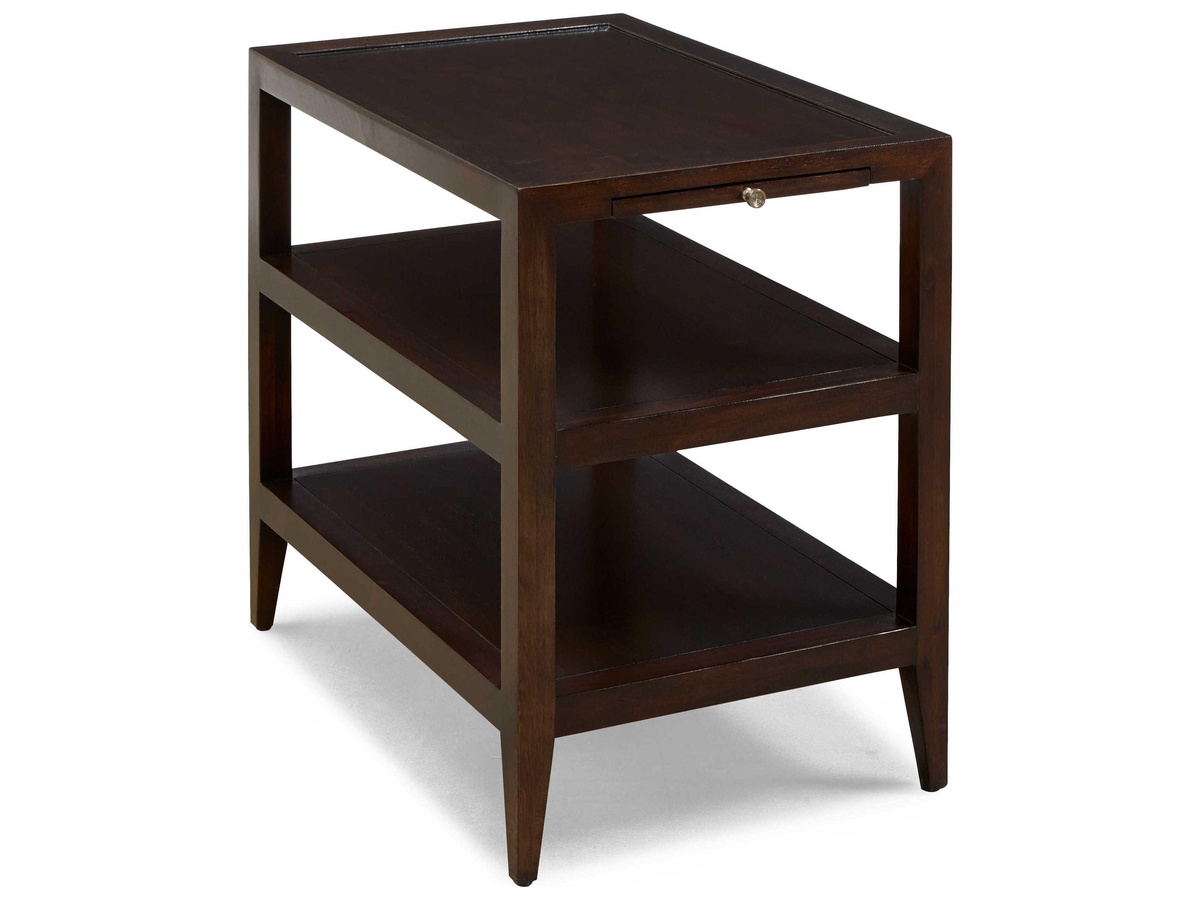 Masterpiece Walton Rectangular Wood Mocha Tier Table