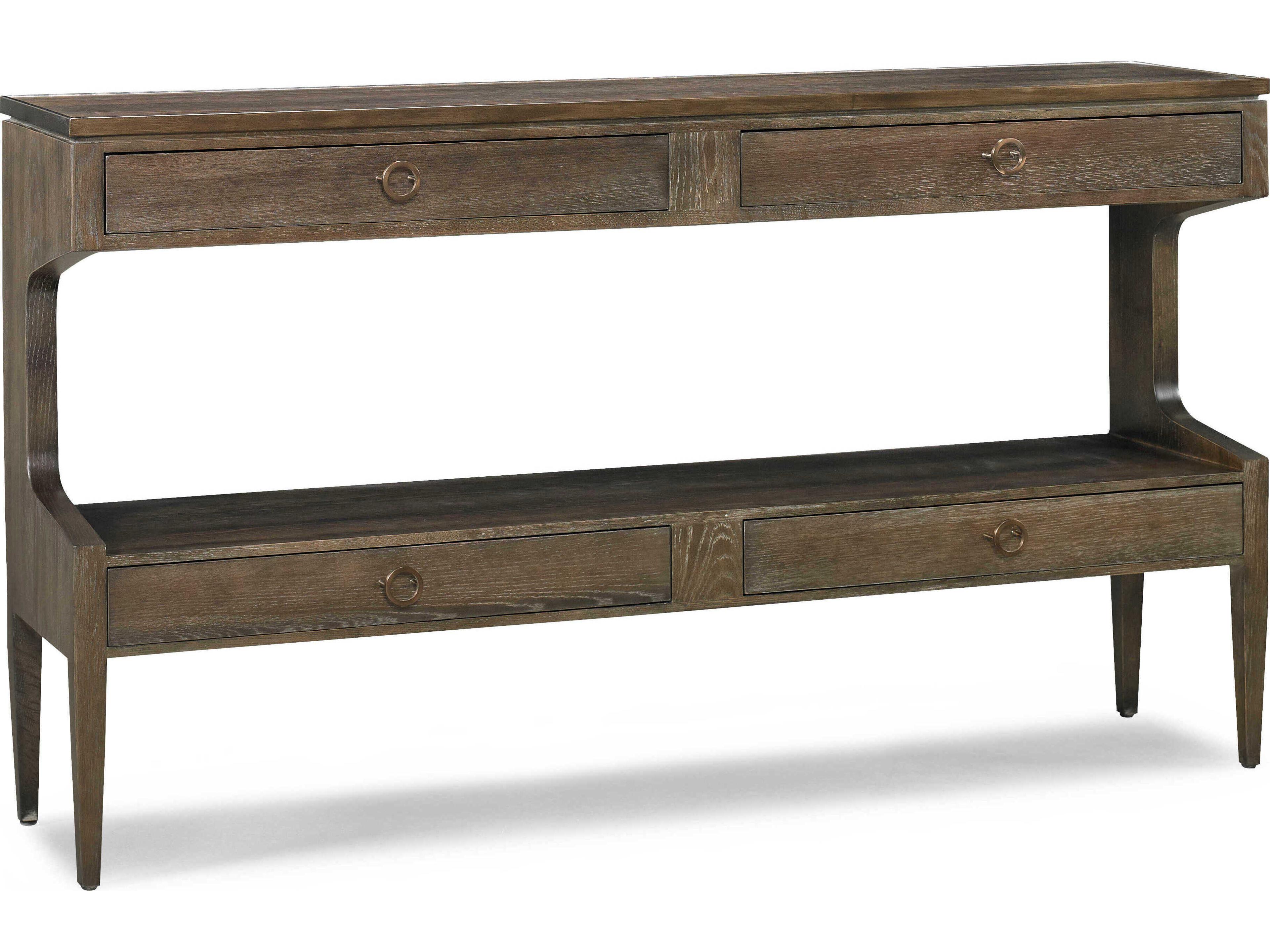 Sherrill Occasional Hayes Rectangular Wood Cordoba Bronze Console Table