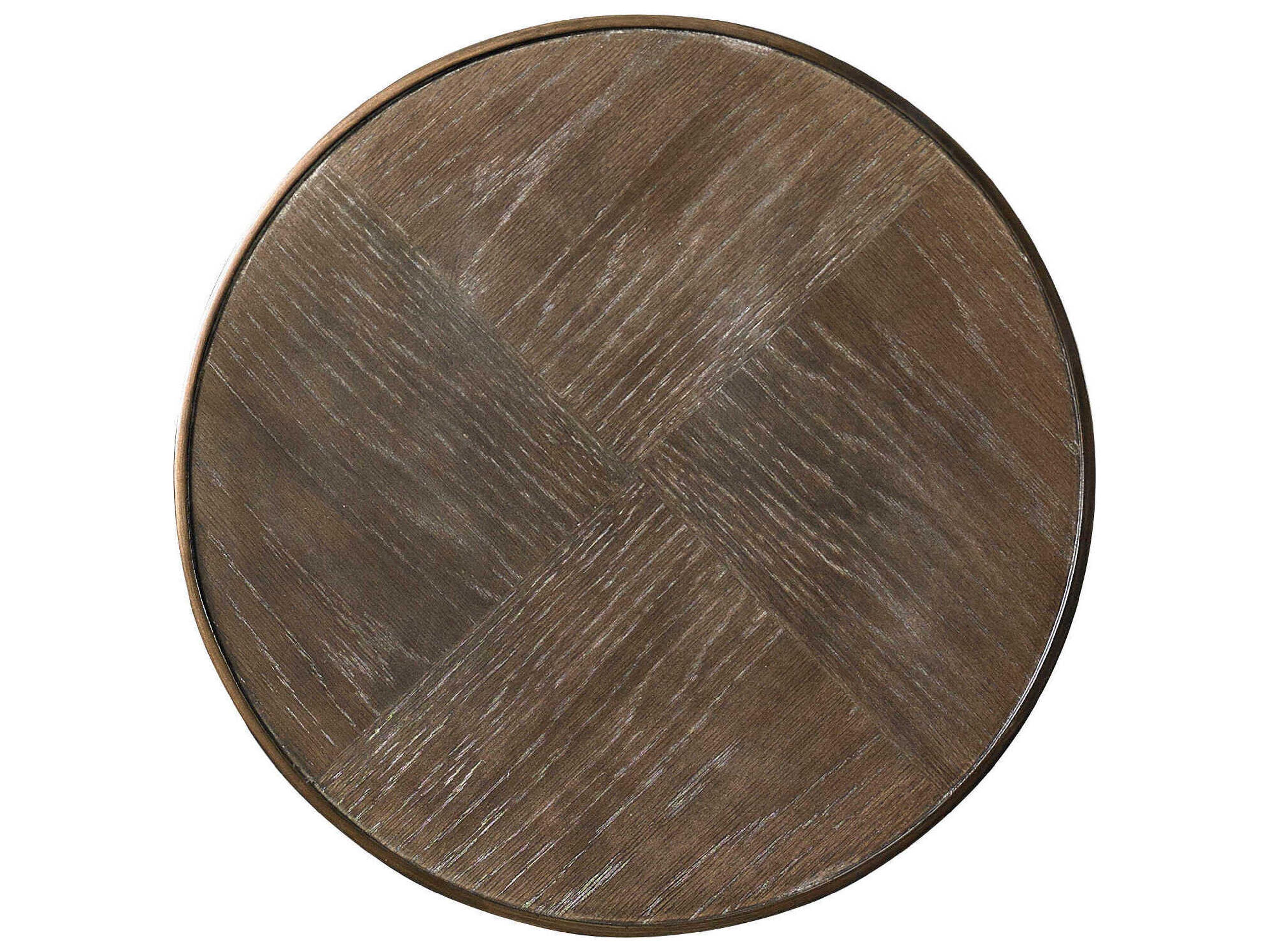 Sherrill Occasional Hayes Round Wood Cordoba Bronze Accent Table