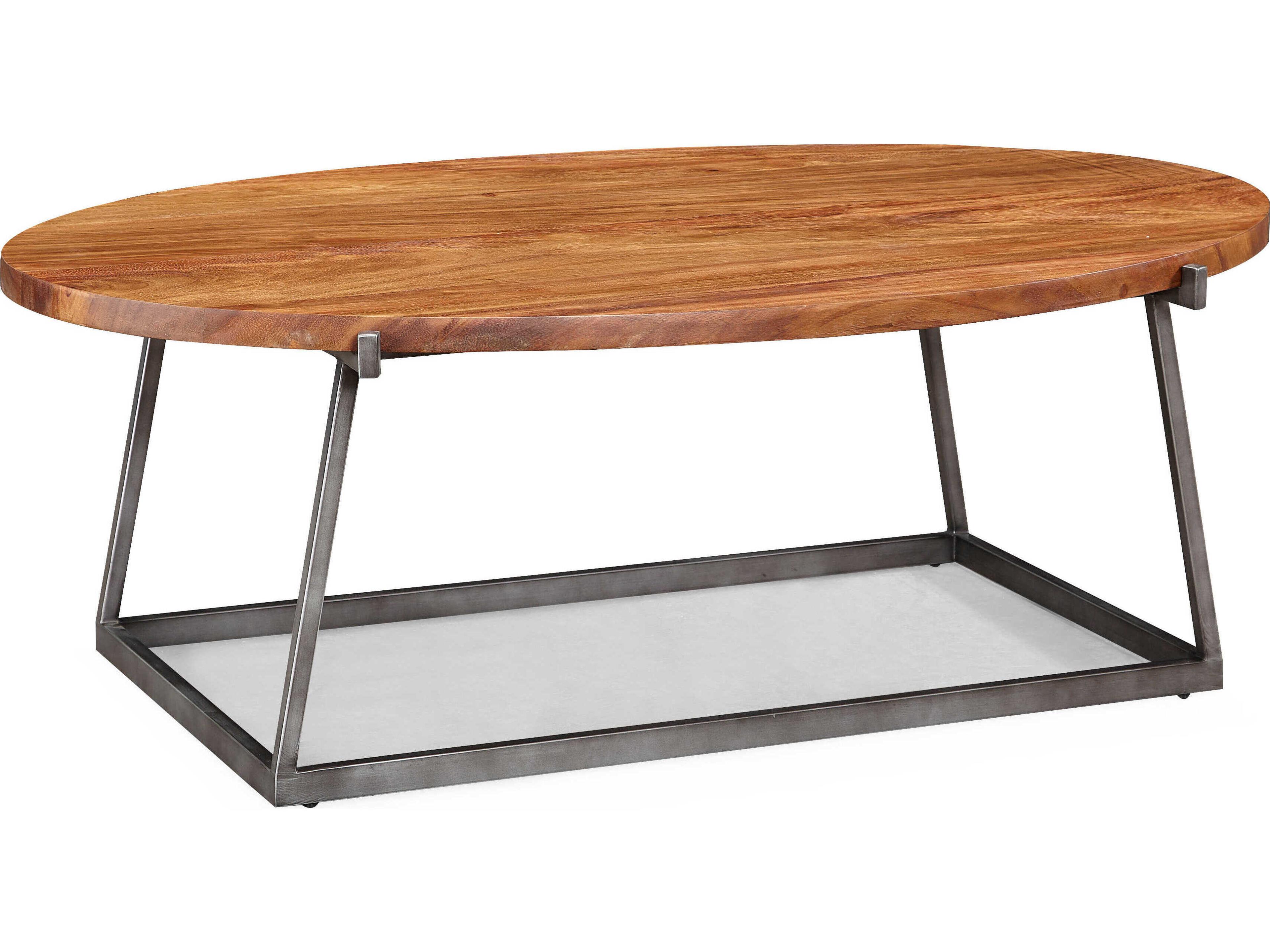 Warrick Oval Wood Dark Pewter Cocktail Table